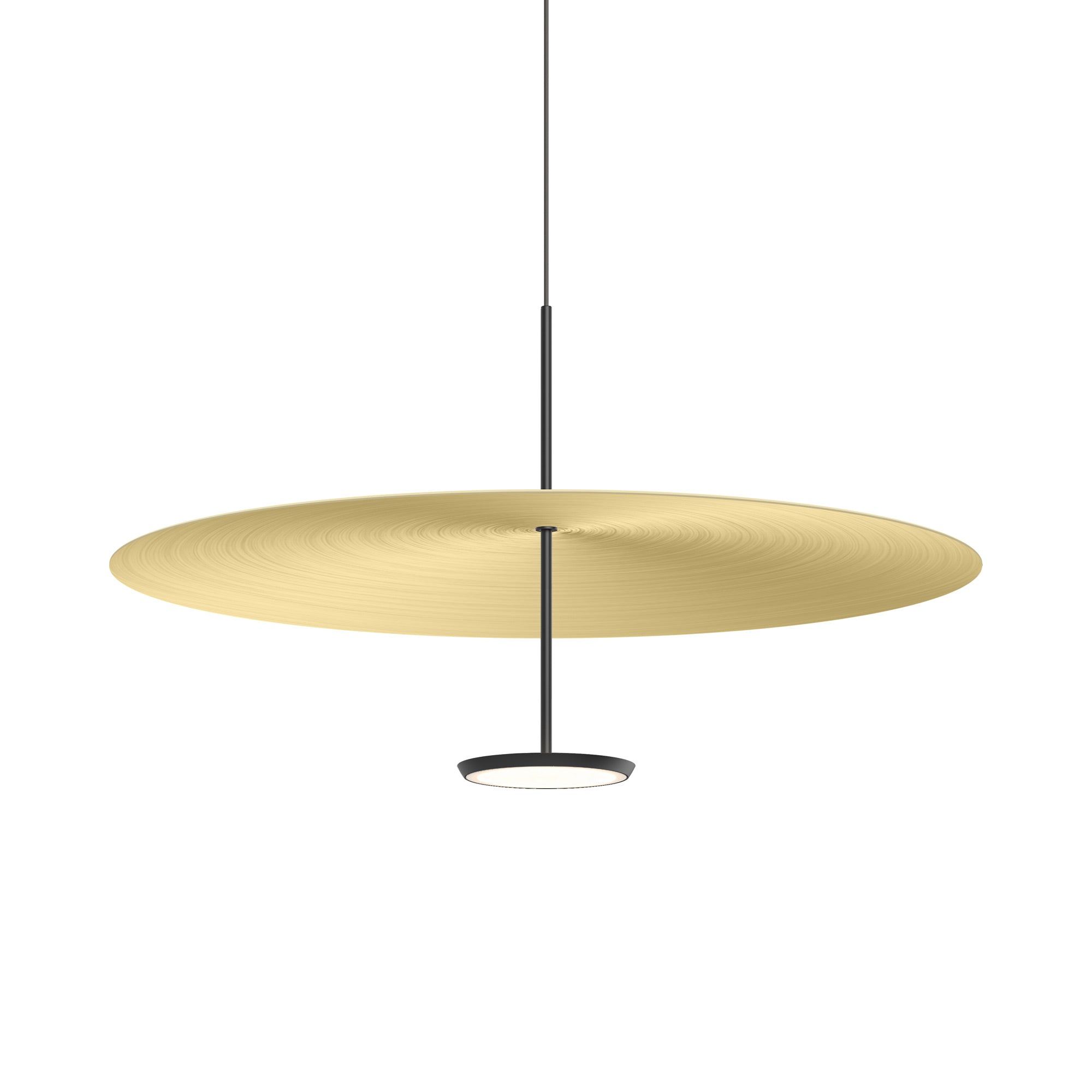 Suspension LED rétro en aluminium et tissu