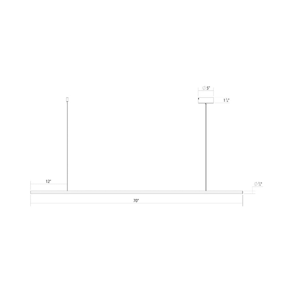 Suspension LED linéaire en acrylique