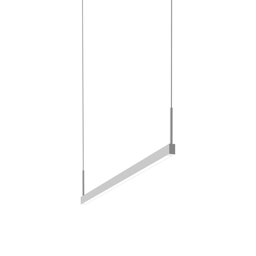 Suspension linéaire à DEL en aluminium et acrylique à profil mince