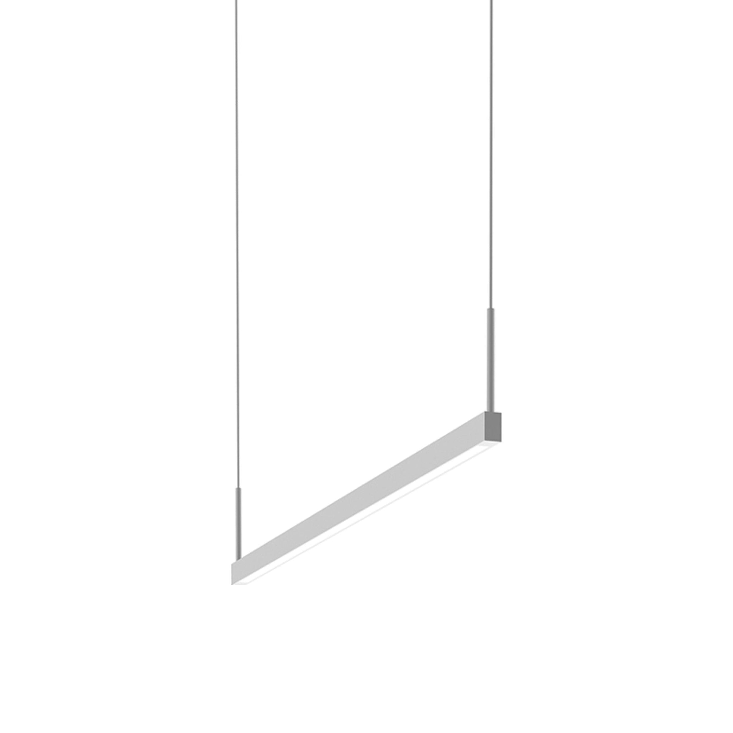 Suspension linéaire à DEL en aluminium et acrylique à profil mince