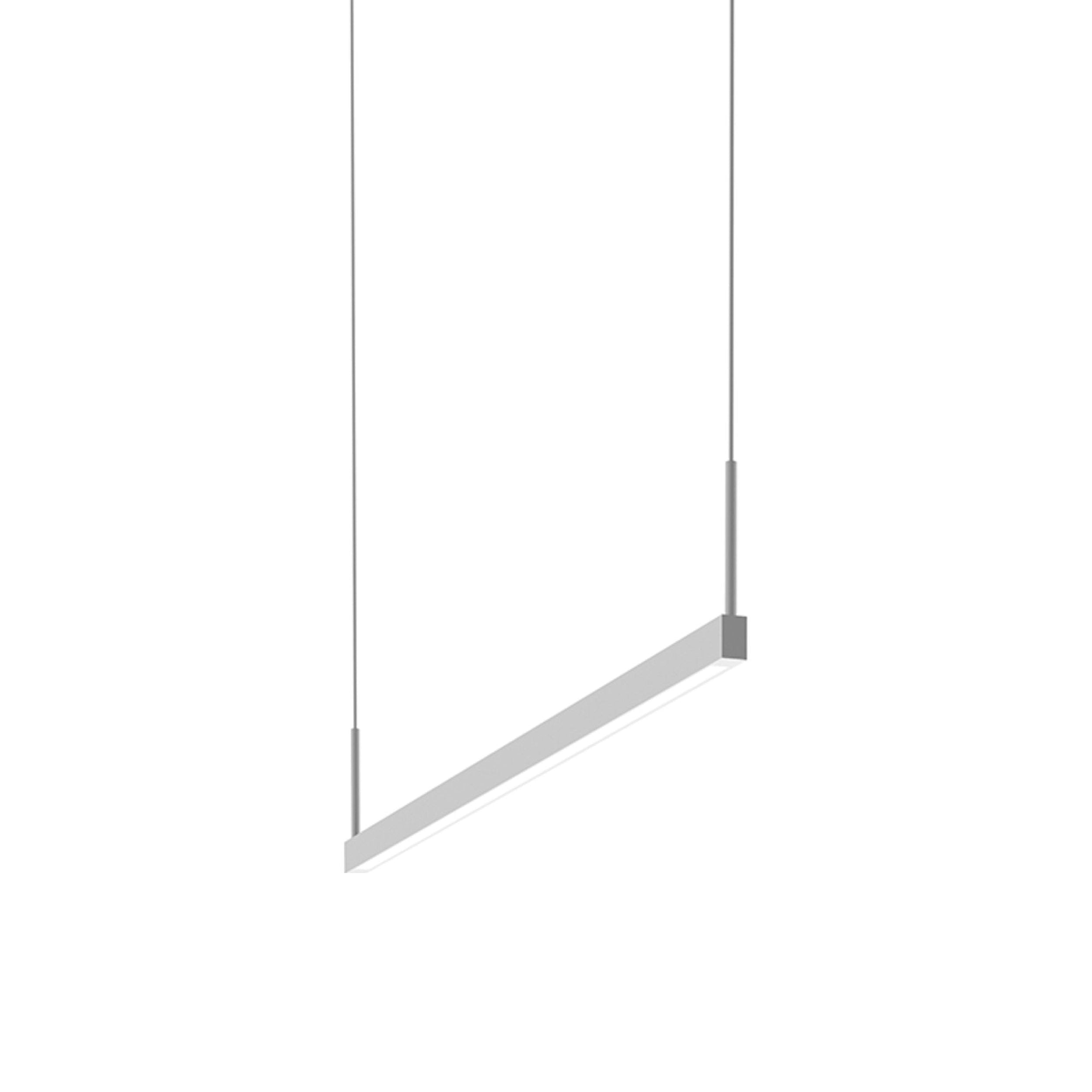 Suspension linéaire à DEL en aluminium et acrylique à profil mince