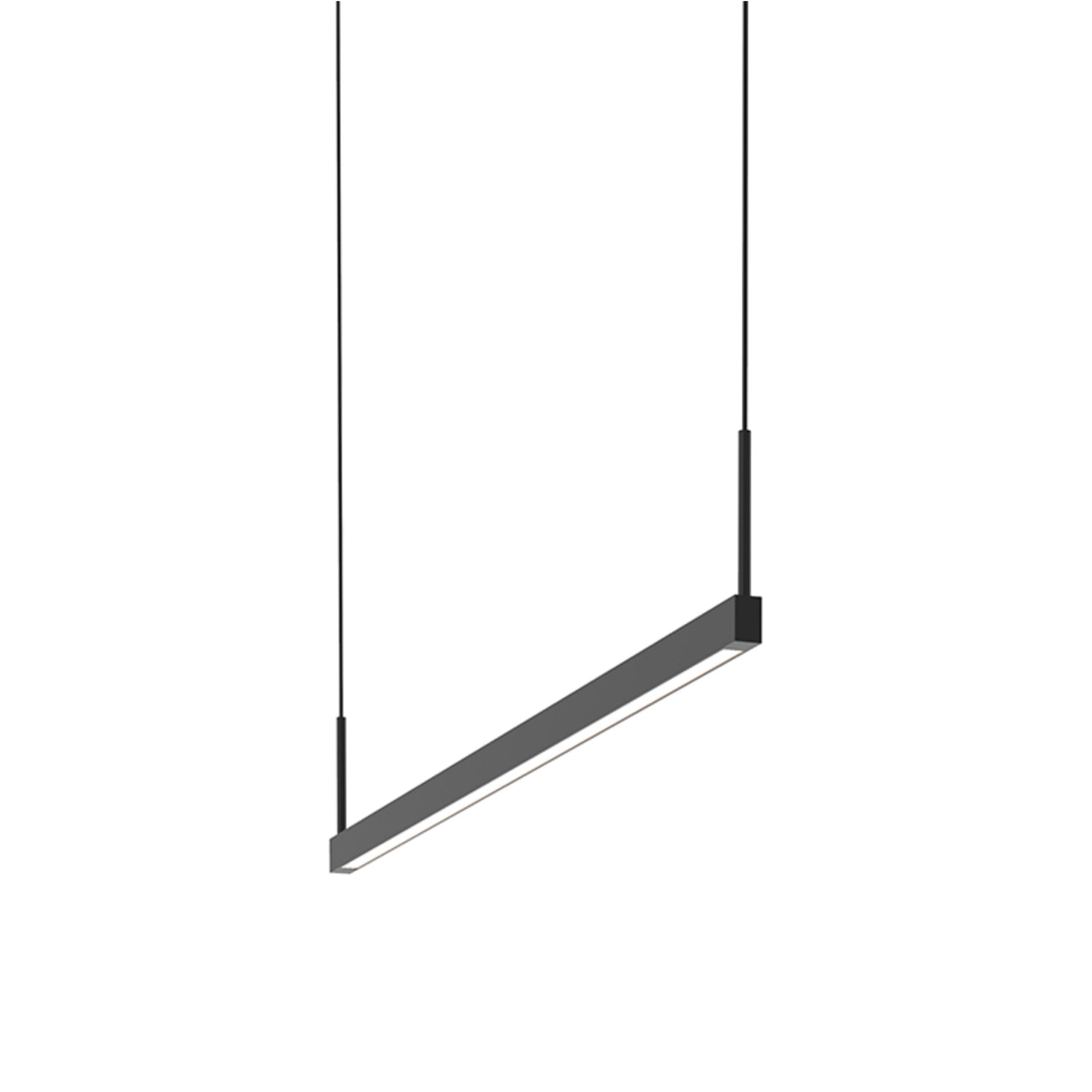 Suspension linéaire à DEL en aluminium et acrylique à profil mince