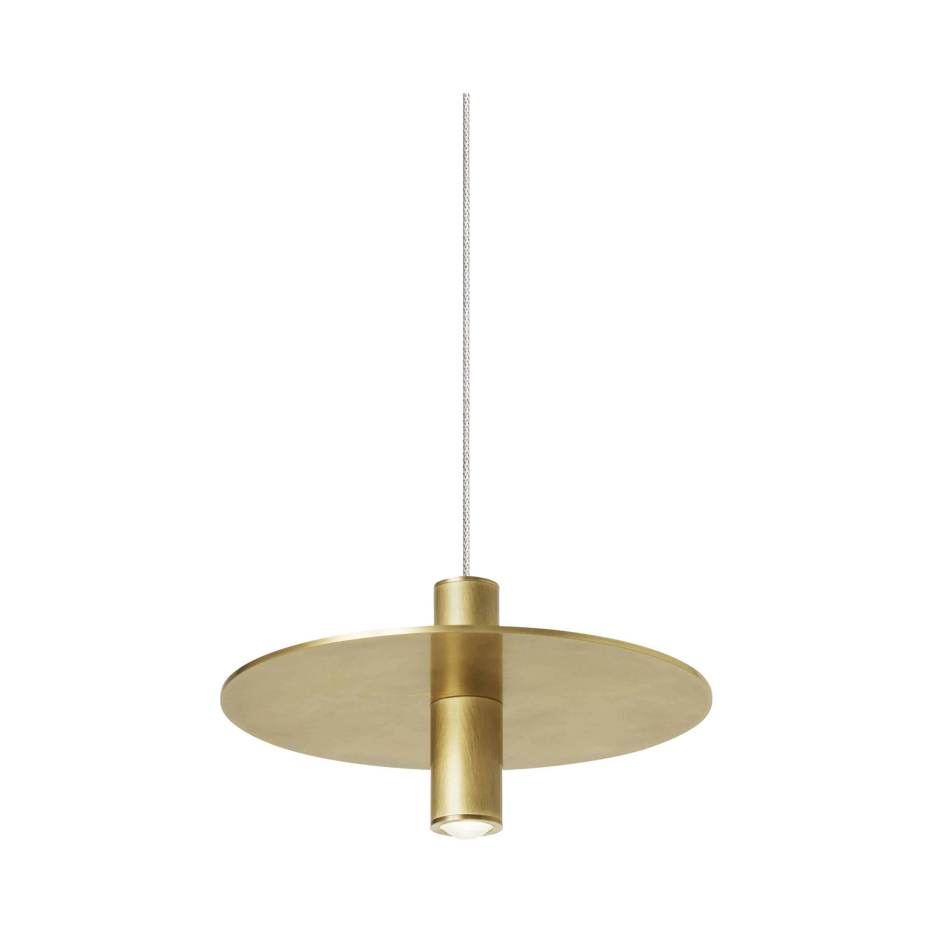 Mini suspension LED basse tension à anneau métallique en laiton