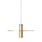 Mini suspension LED basse tension à anneau métallique en laiton