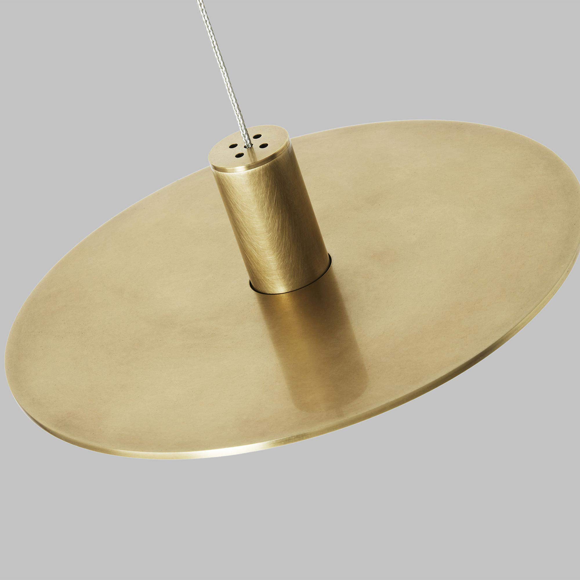 Mini suspension LED basse tension à anneau métallique en laiton