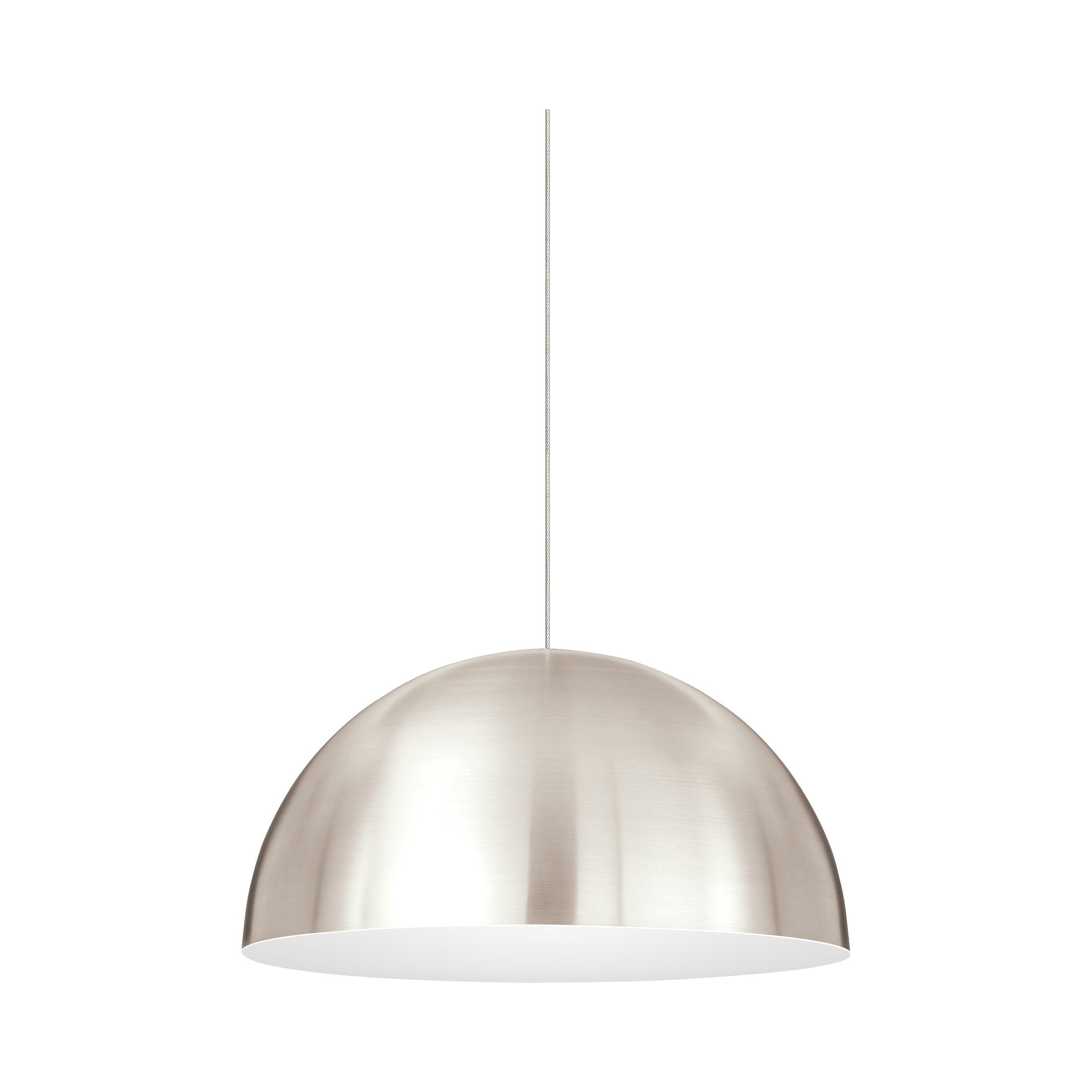 Mini-suspension LED basse tension dôme en métal brillant