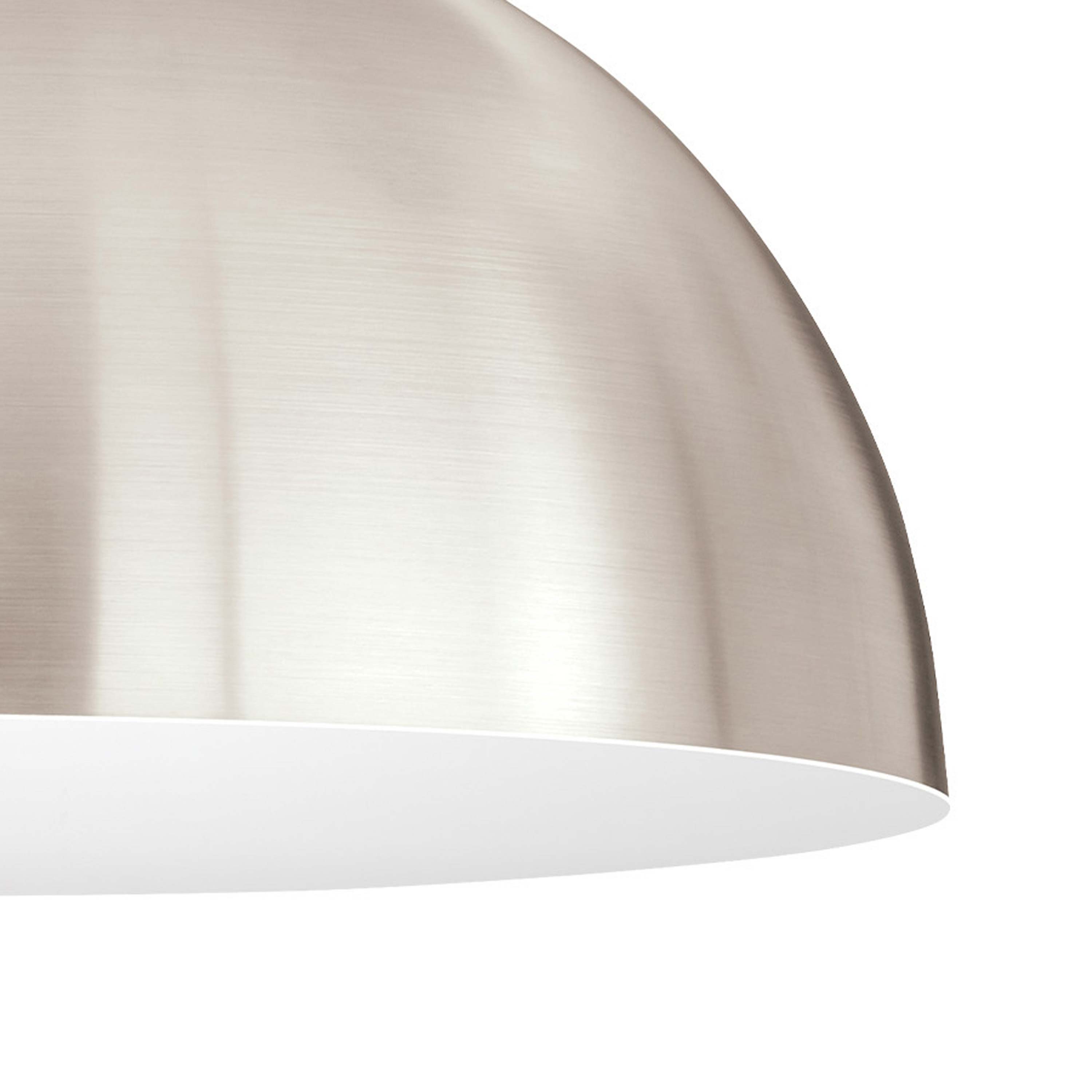 Mini-suspension LED basse tension dôme en métal brillant