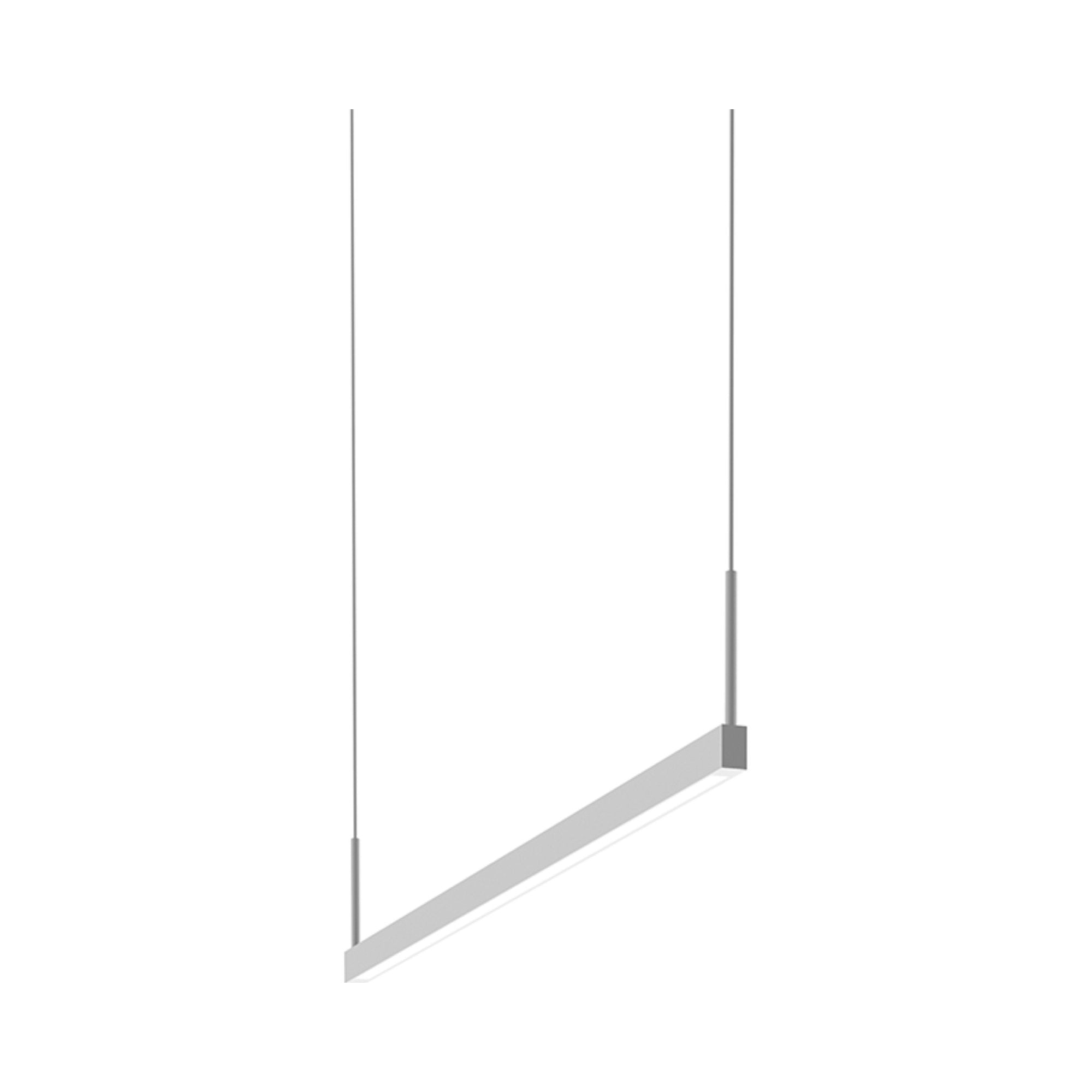 Suspension linéaire à DEL en aluminium et acrylique à profil mince