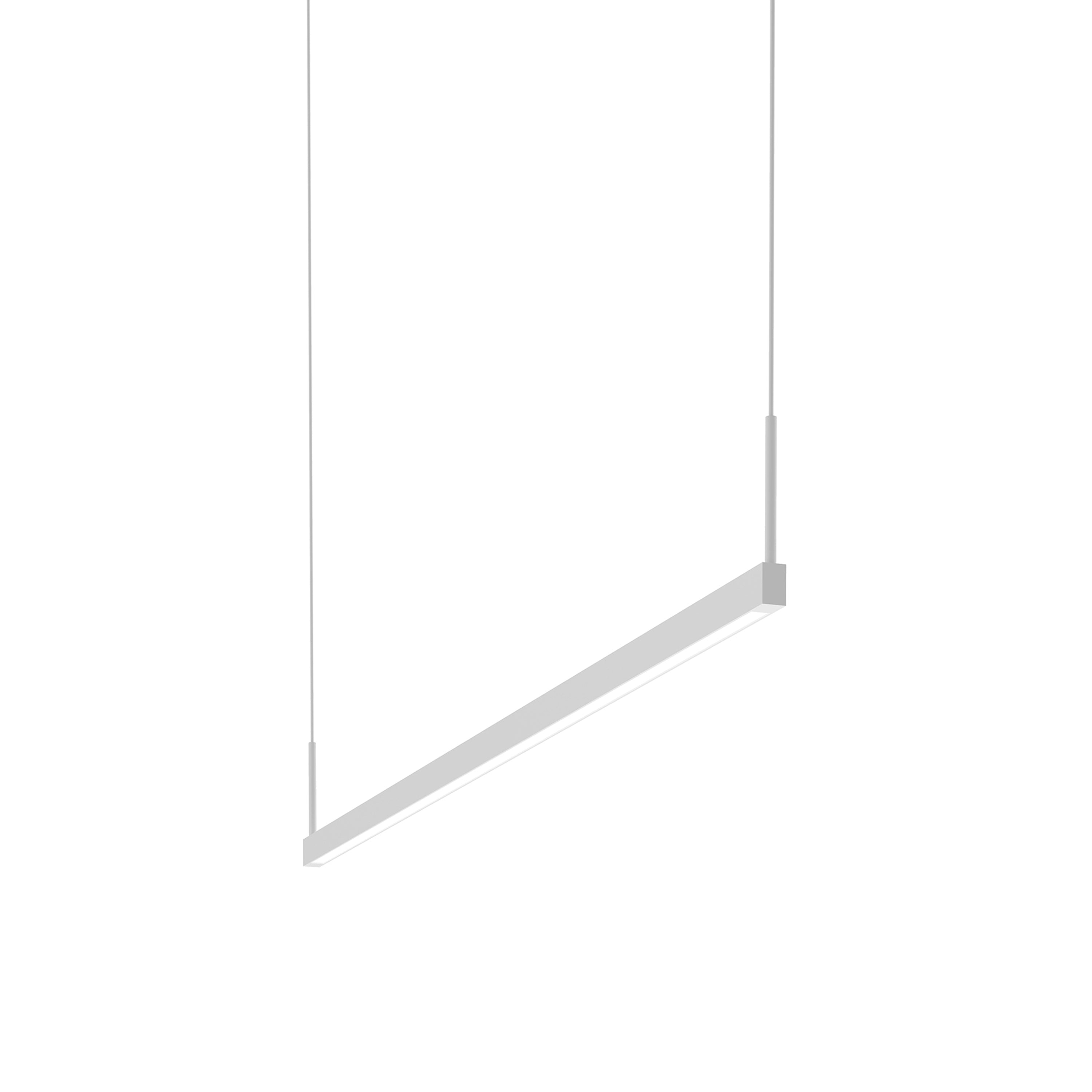 Suspension linéaire à DEL en aluminium et acrylique à profil mince