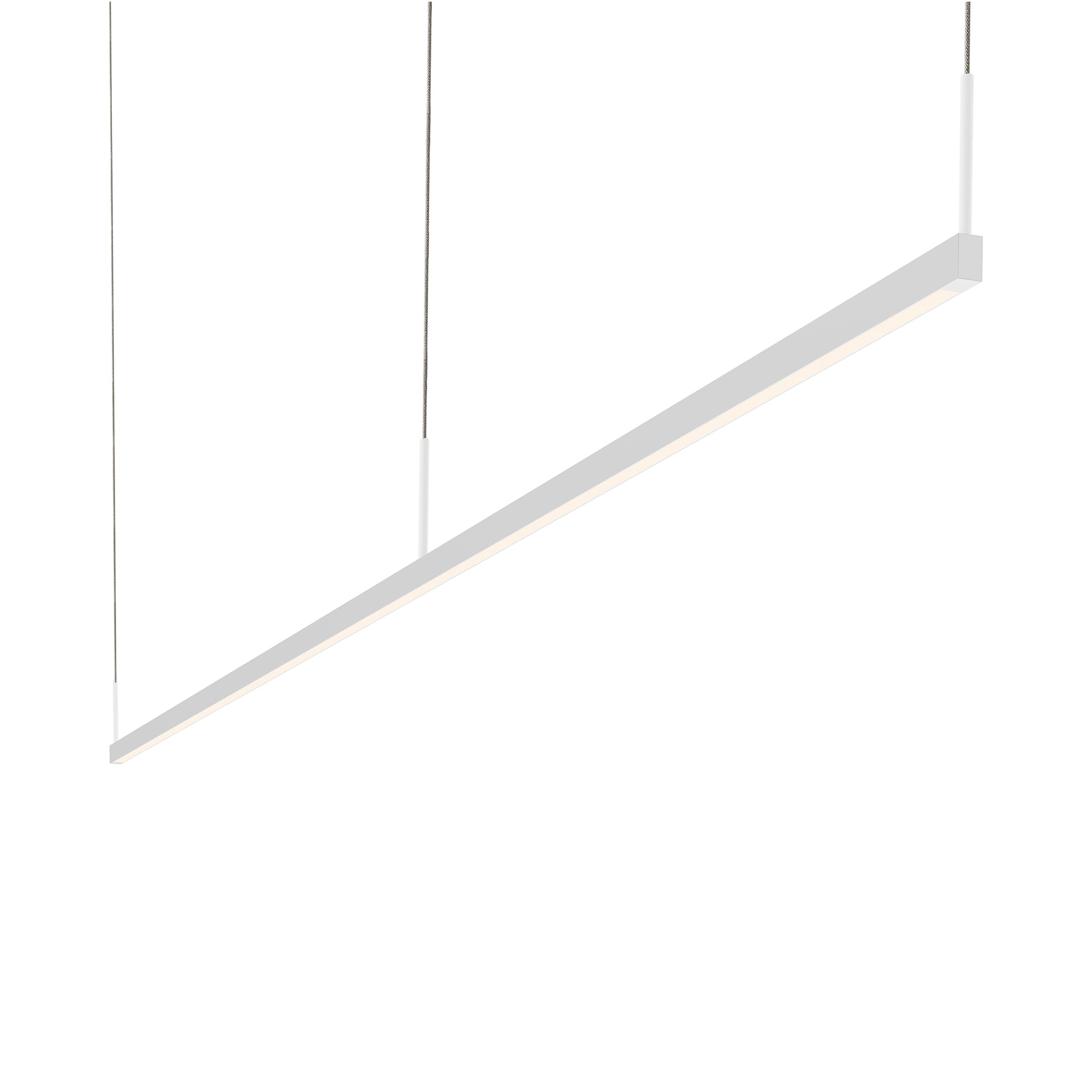 Suspension linéaire à DEL en aluminium et acrylique à profil mince