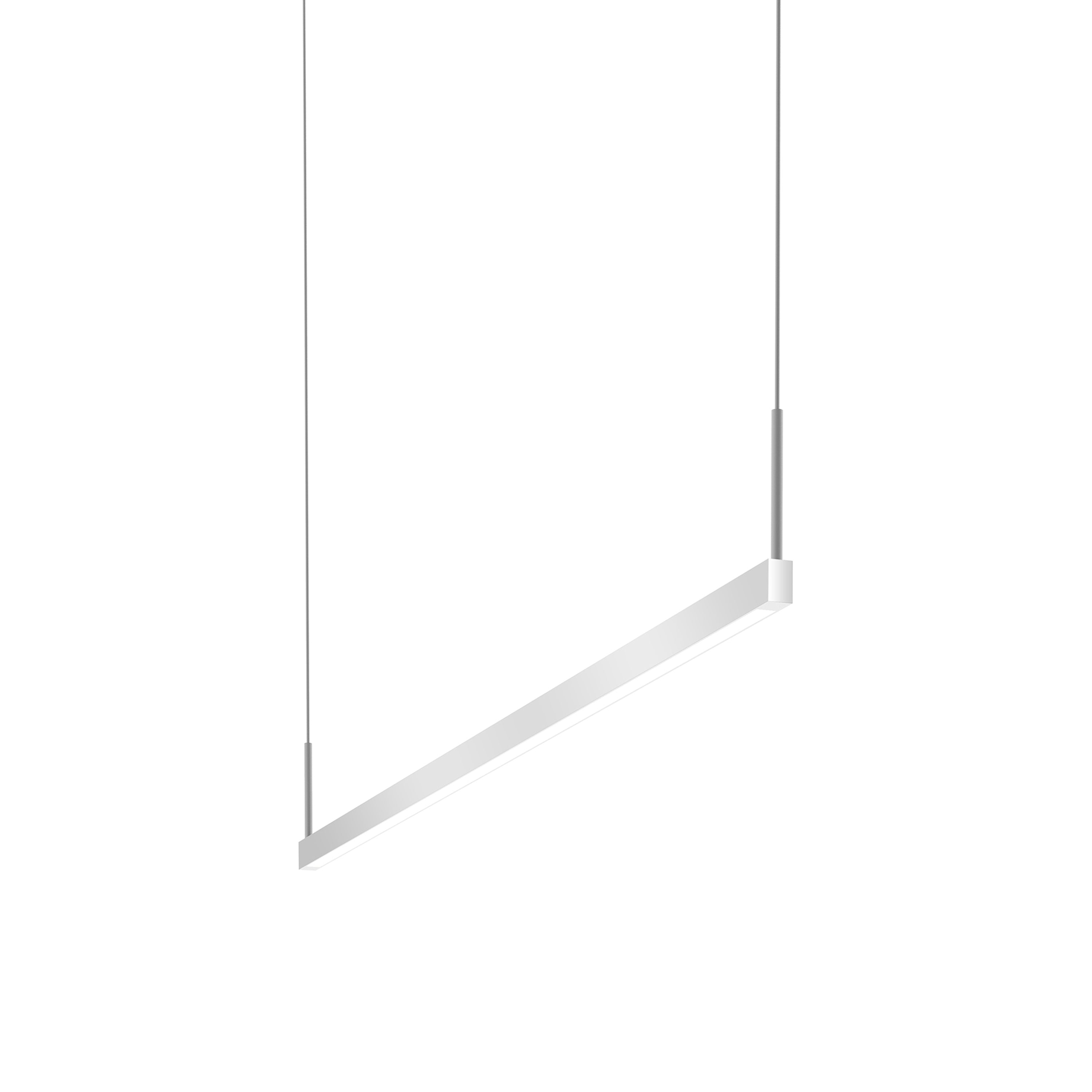 Suspension linéaire à DEL en aluminium et acrylique à profil mince