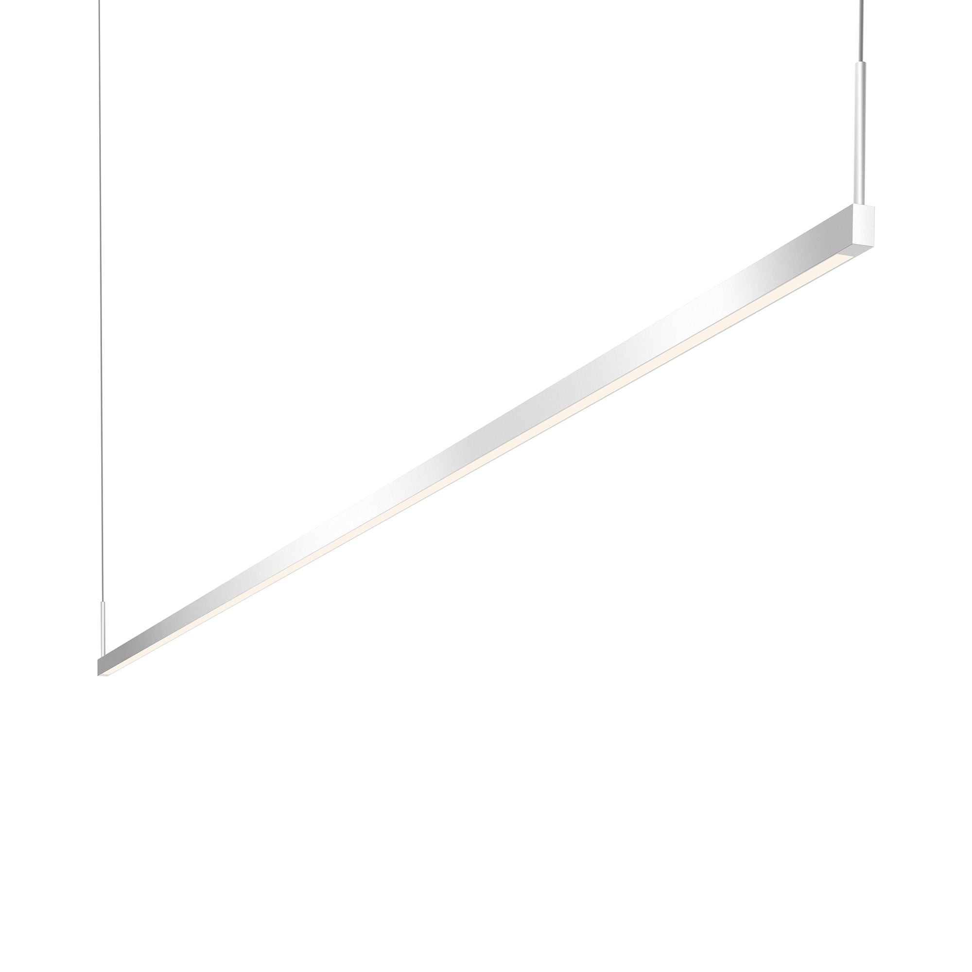 Suspension linéaire à DEL en aluminium et acrylique à profil mince