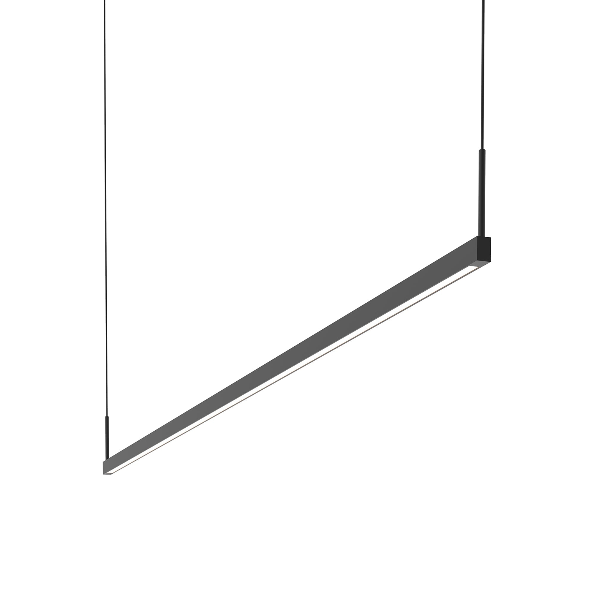 Suspension linéaire à DEL en aluminium et acrylique à profil mince
