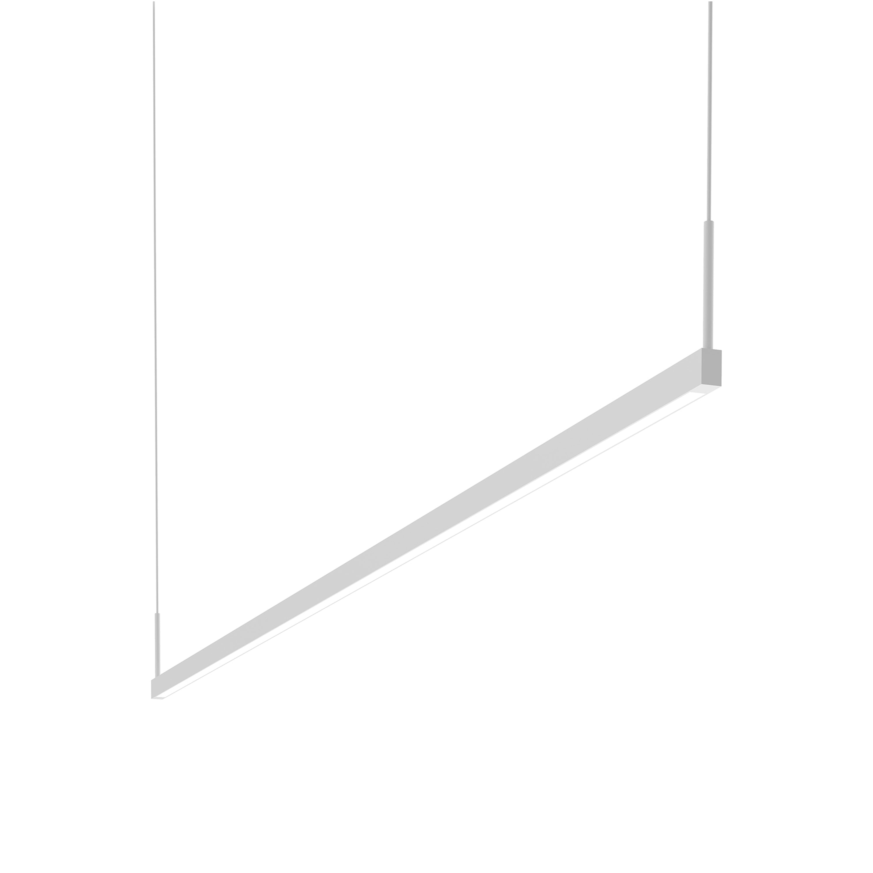 Suspension linéaire à DEL en aluminium et acrylique à profil mince