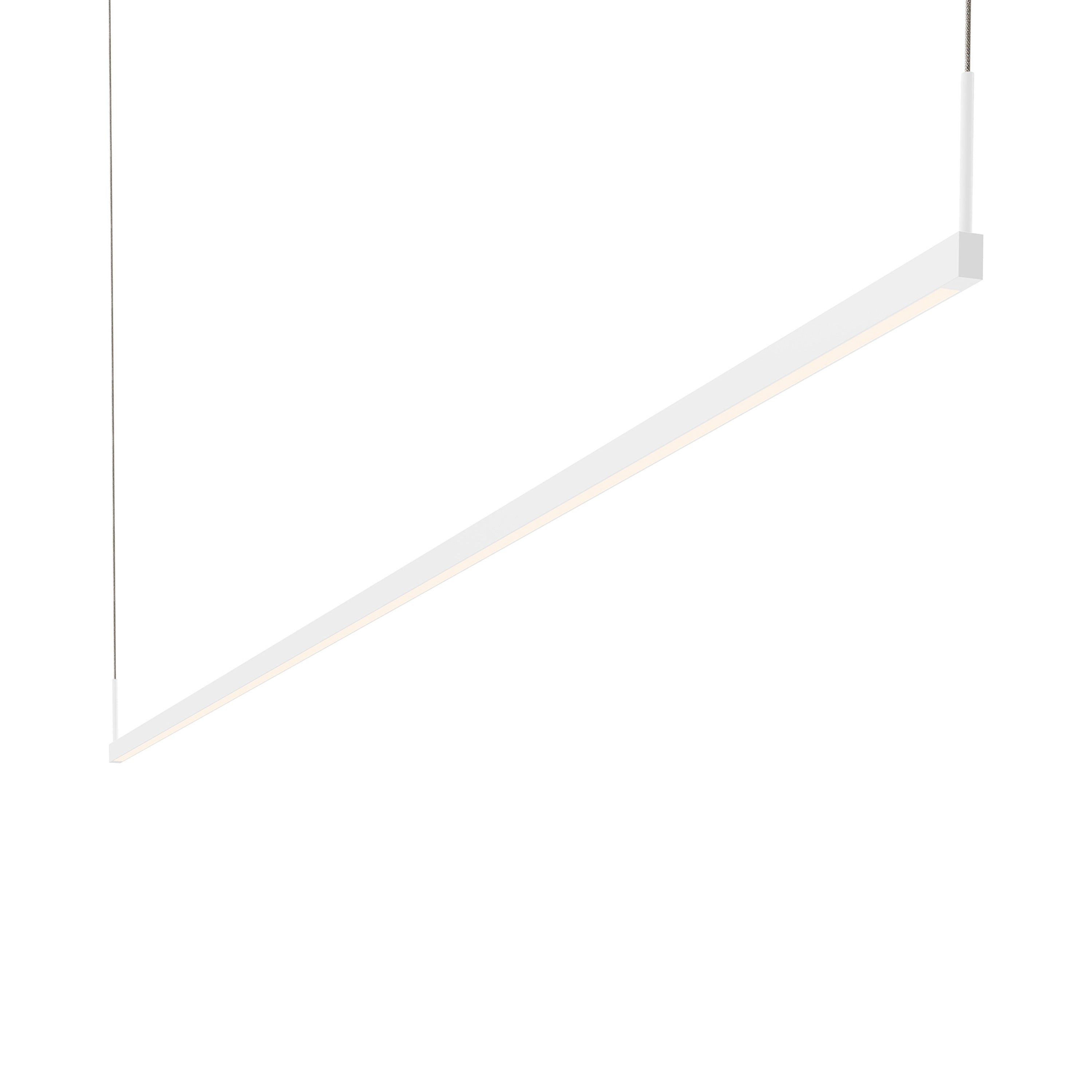 Suspension linéaire à DEL en aluminium et acrylique à profil mince