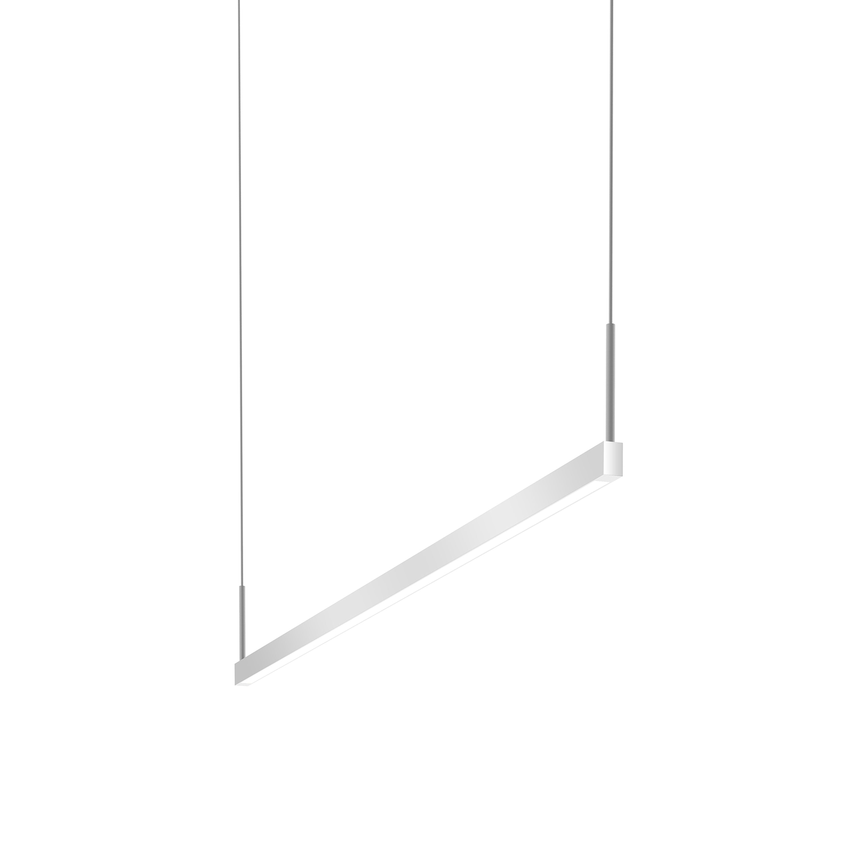 Suspension linéaire à DEL en aluminium et acrylique à profil mince
