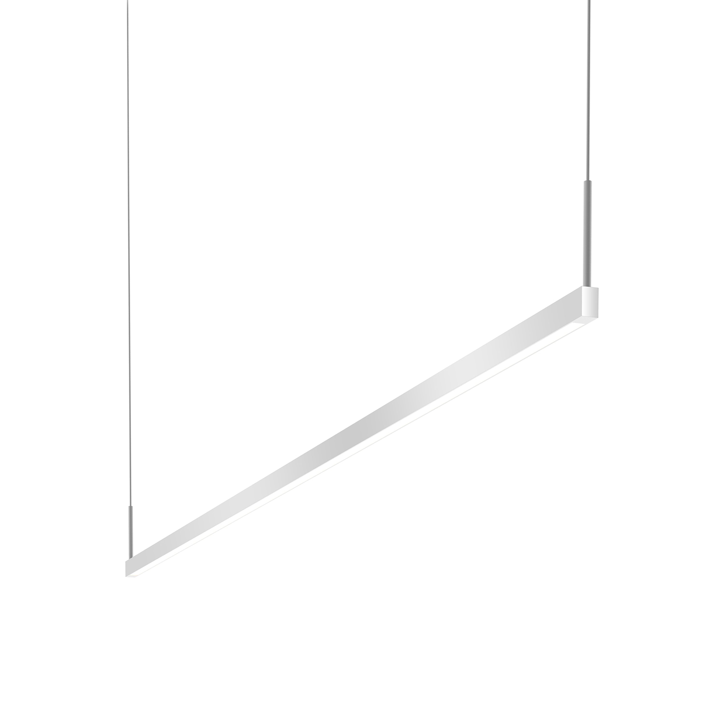 Suspension linéaire à DEL en aluminium et acrylique à profil mince