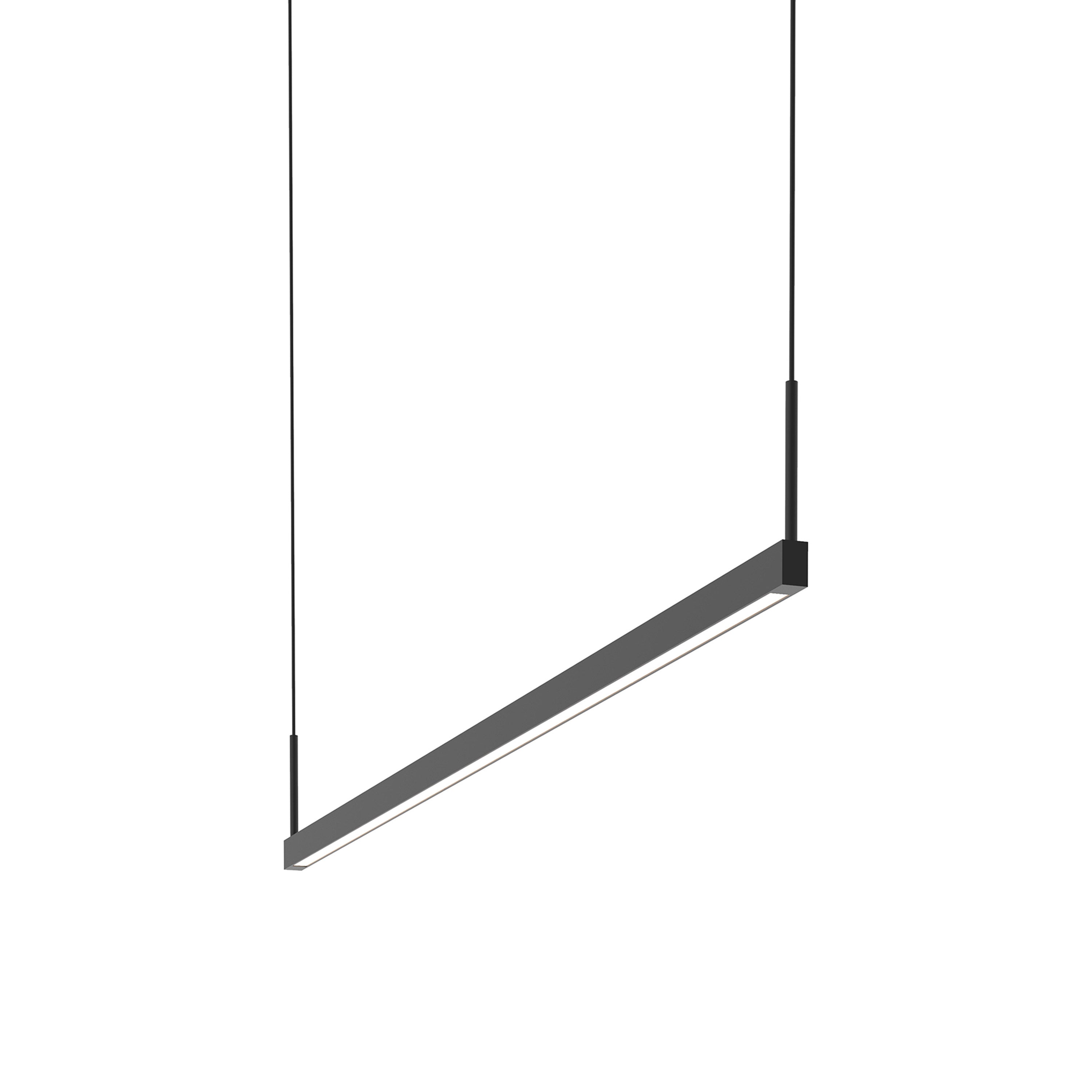 Suspension linéaire à DEL en aluminium et acrylique à profil mince