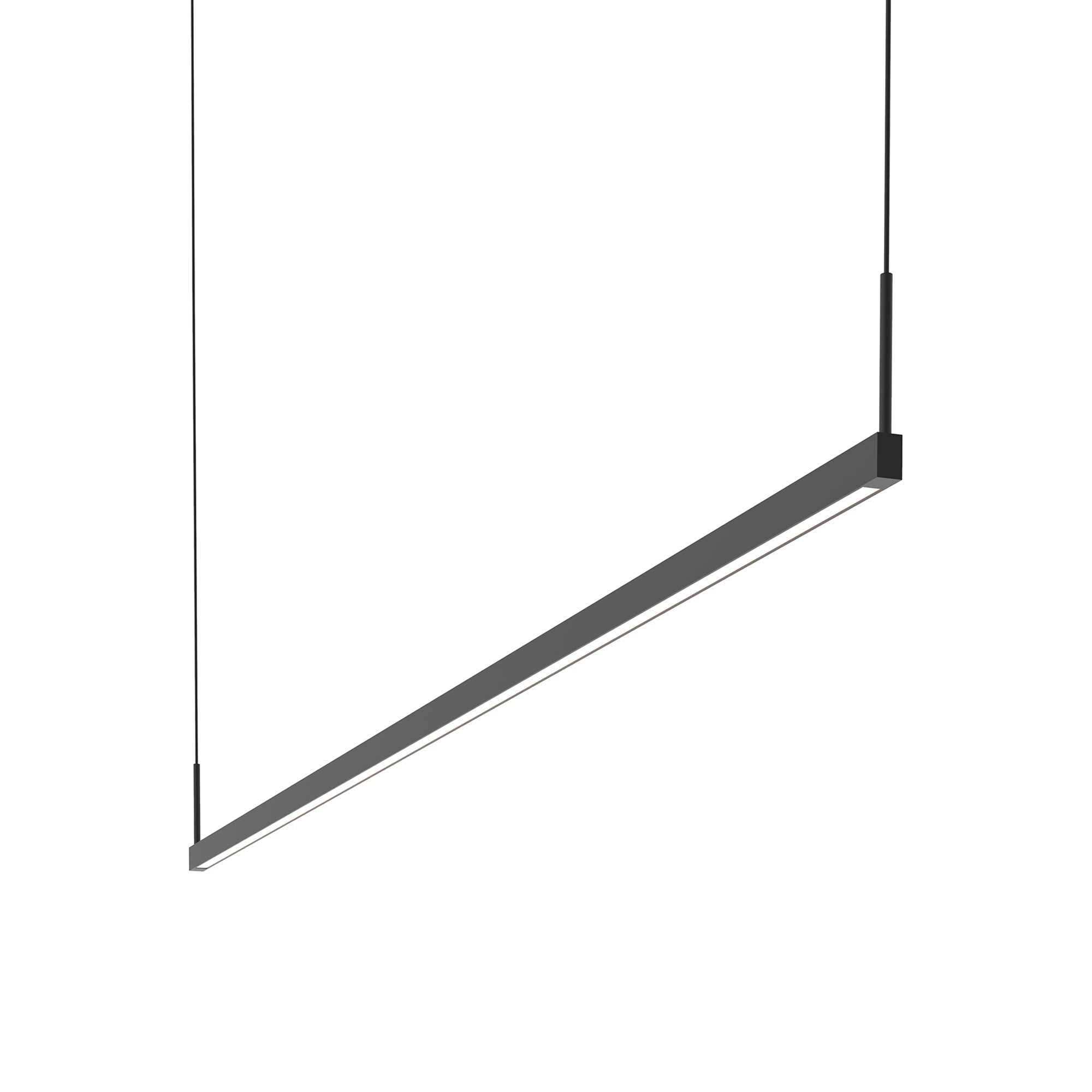 Suspension linéaire à DEL en aluminium et acrylique à profil mince