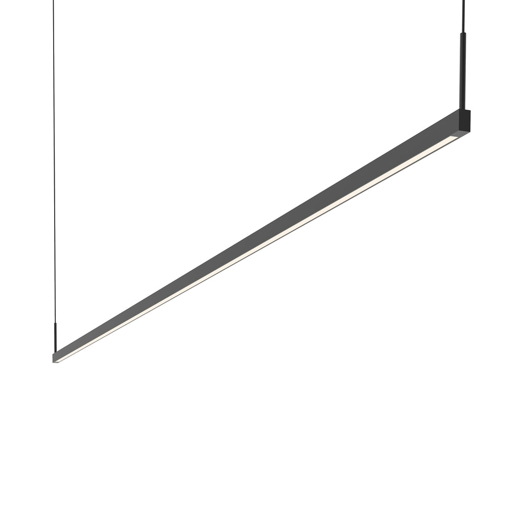Suspension linéaire à DEL en aluminium et acrylique à profil mince