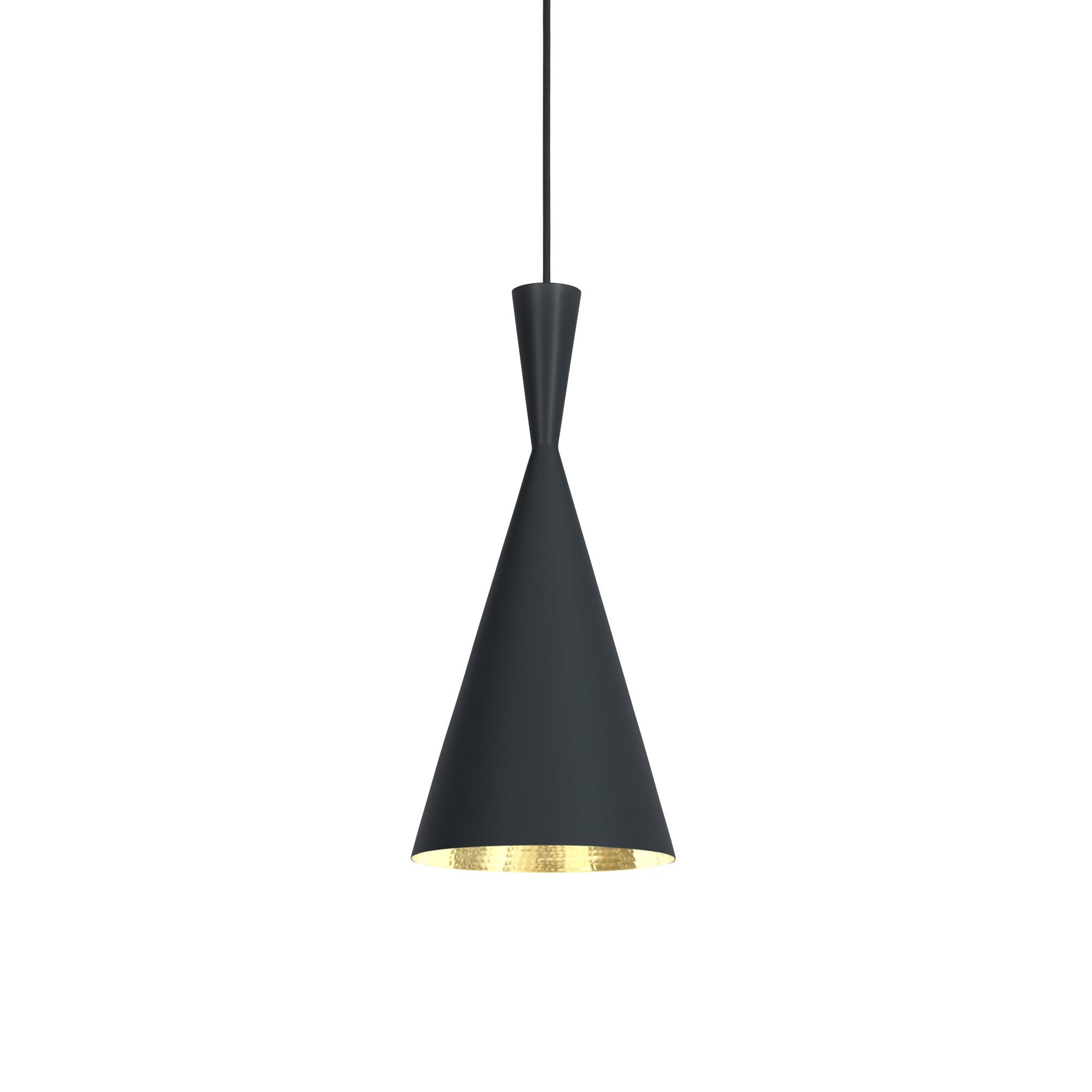 Suspension LED conique en laiton et aluminium