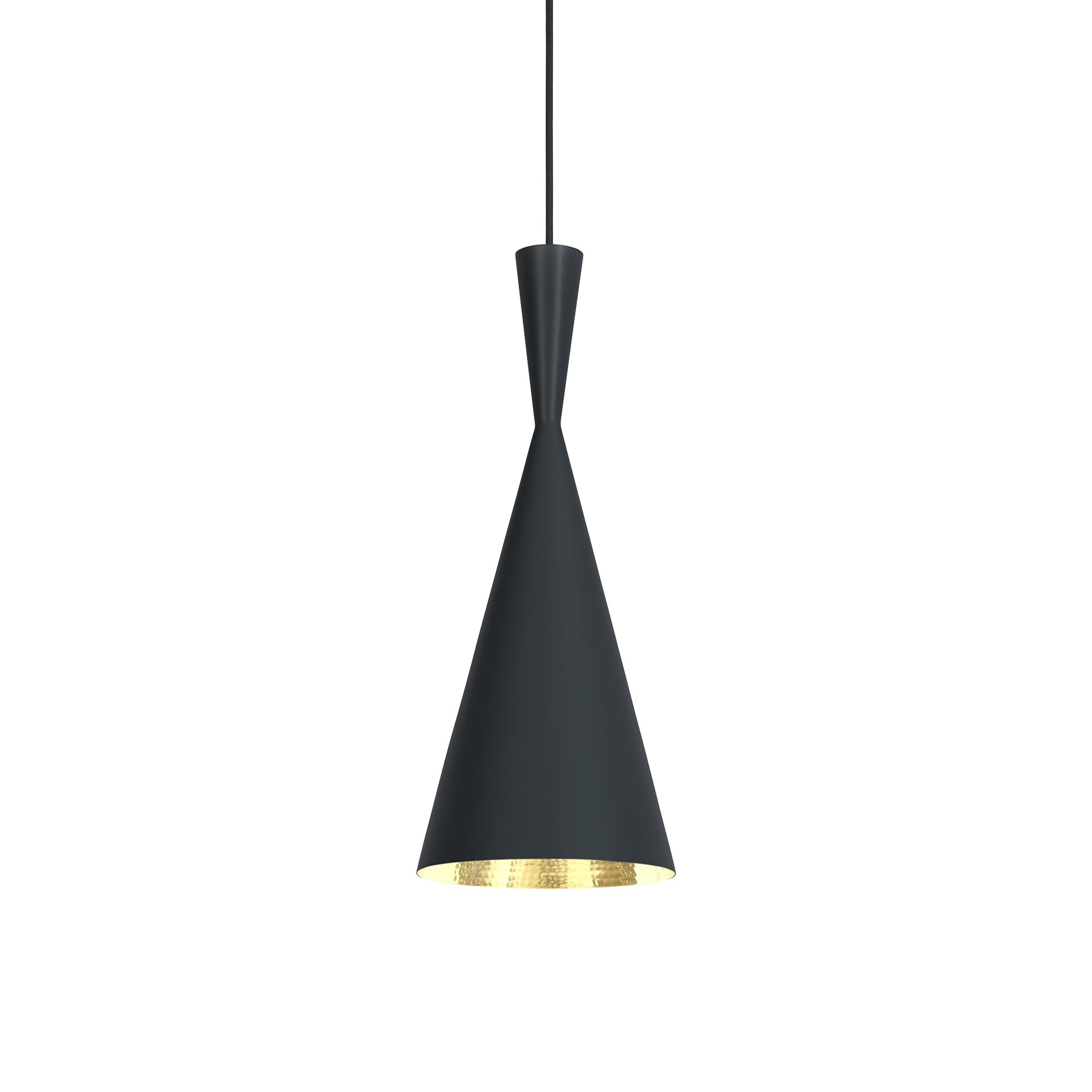 Suspension LED conique en laiton et aluminium