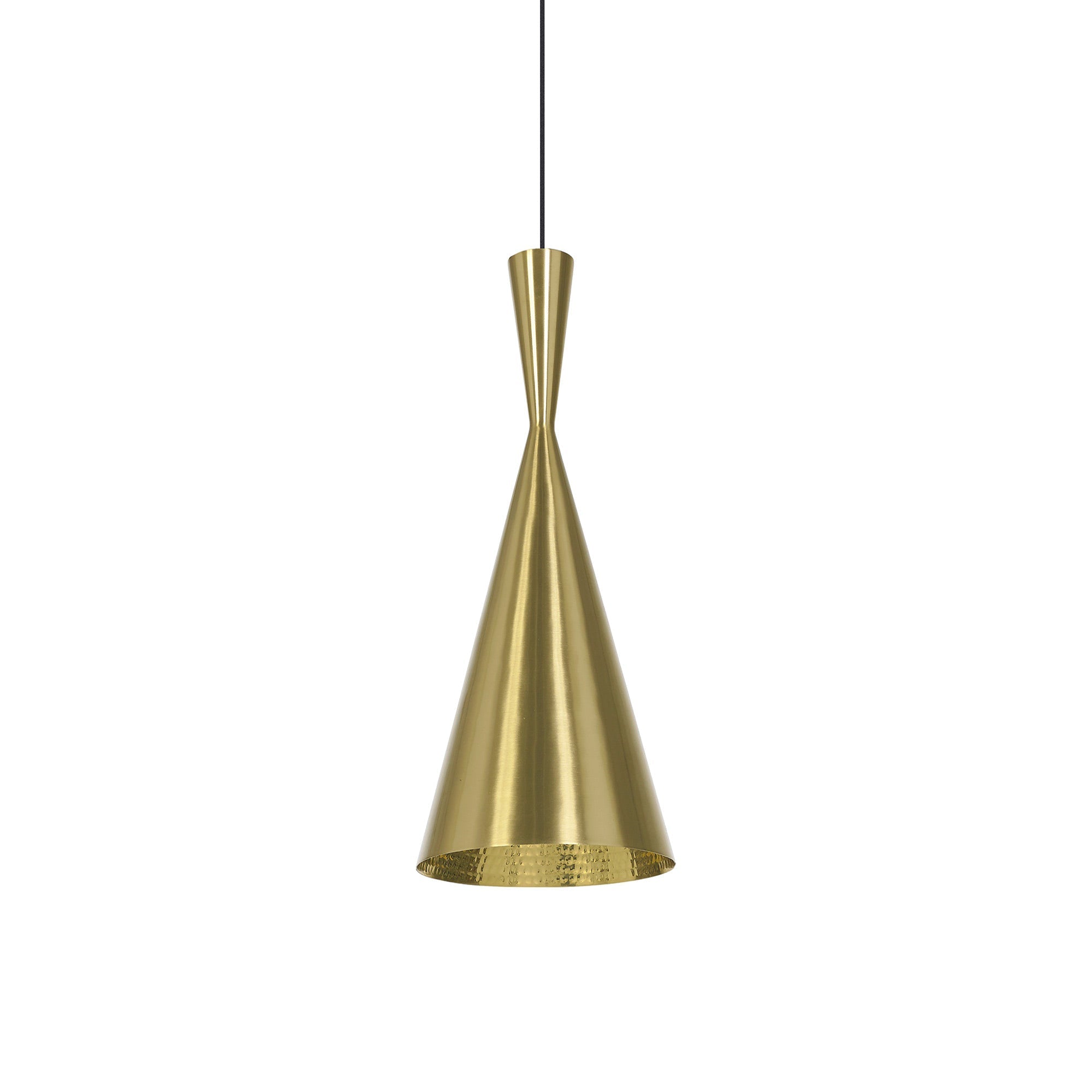 Suspension LED conique en laiton et aluminium