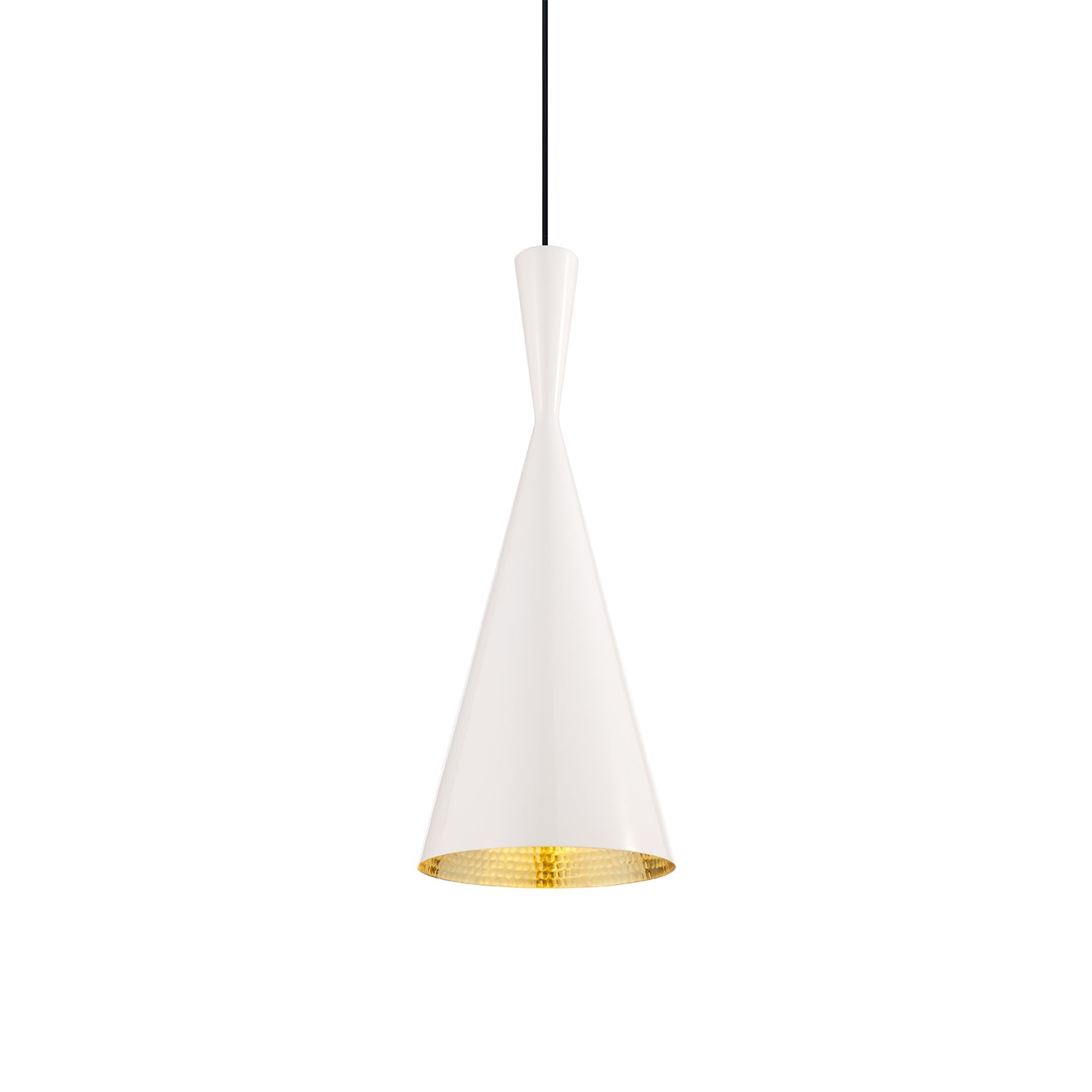 Suspension LED conique en laiton et aluminium
