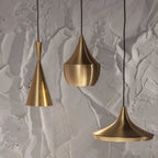 Suspension LED conique en laiton et aluminium