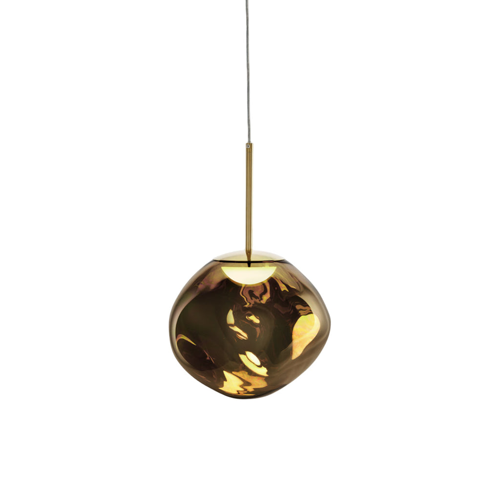 Suspension mini-LED Molten Orb en polycarbonate et verre