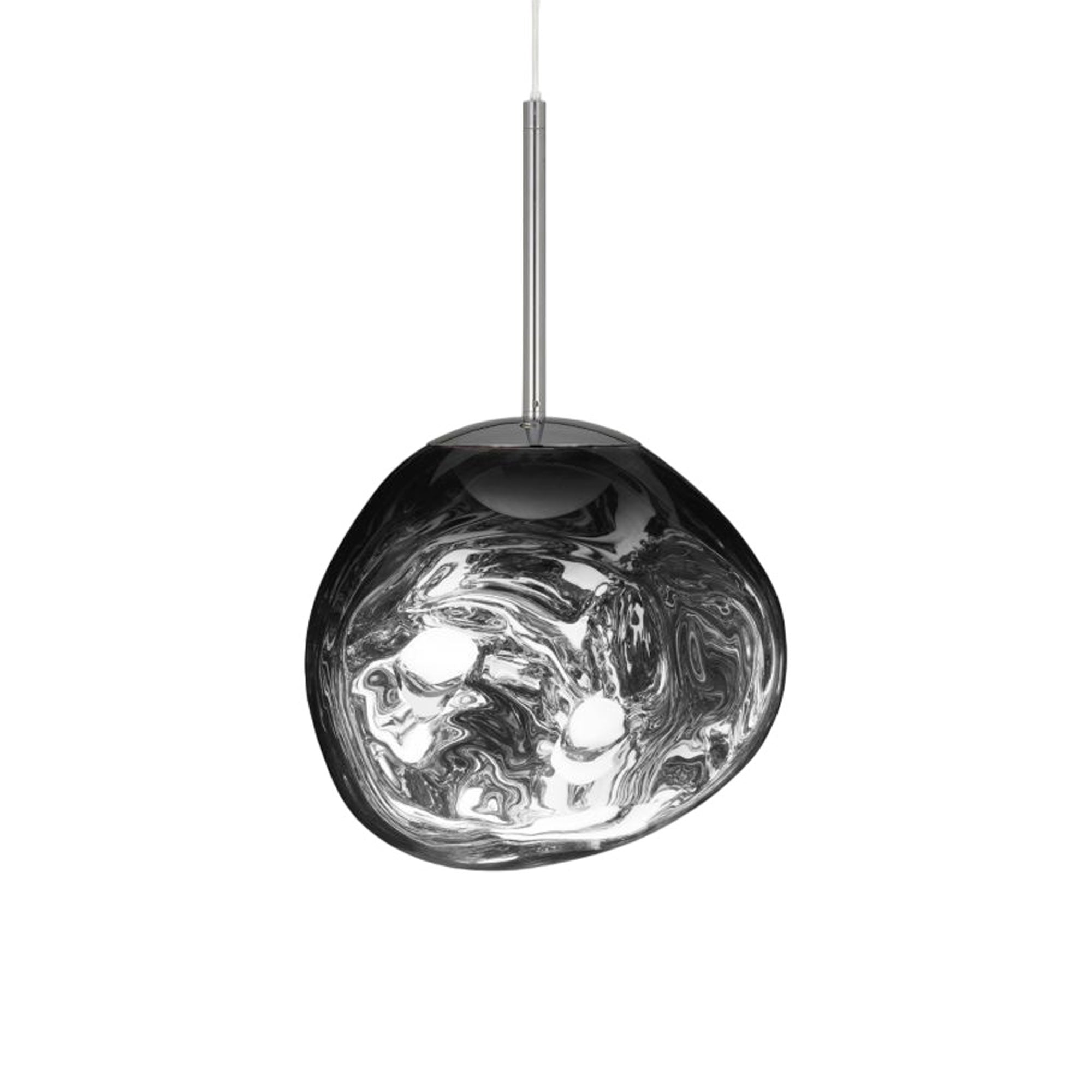 Suspension mini-LED Molten Orb en polycarbonate et verre