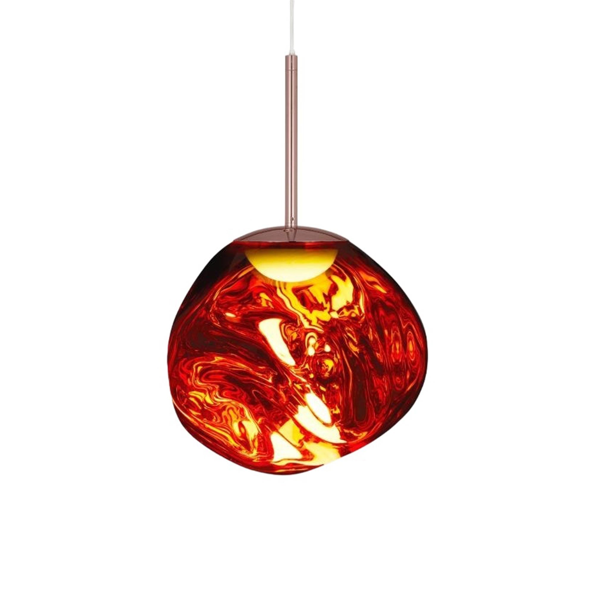 Suspension mini-LED Molten Orb en polycarbonate et verre