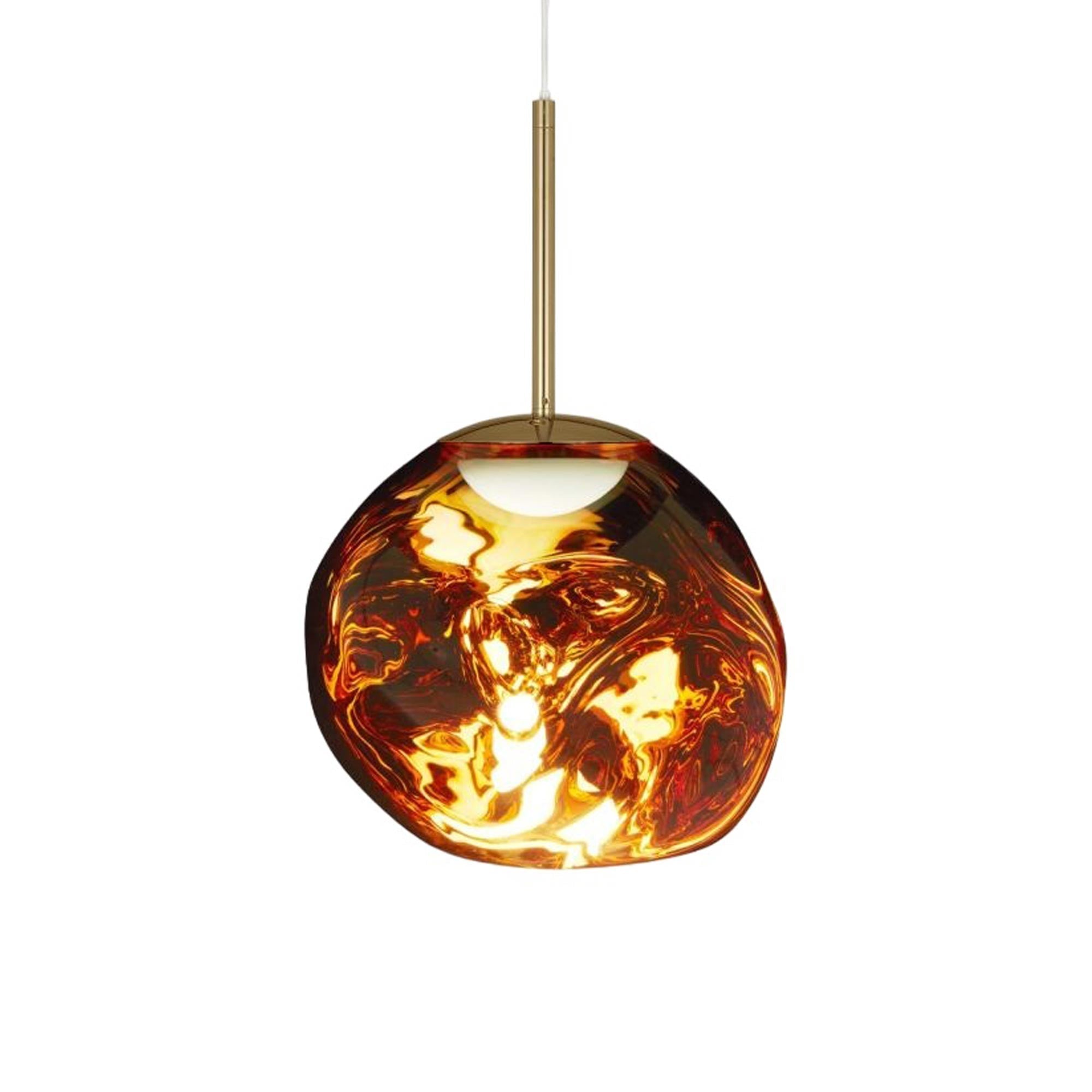 Suspension mini-LED Molten Orb en polycarbonate et verre