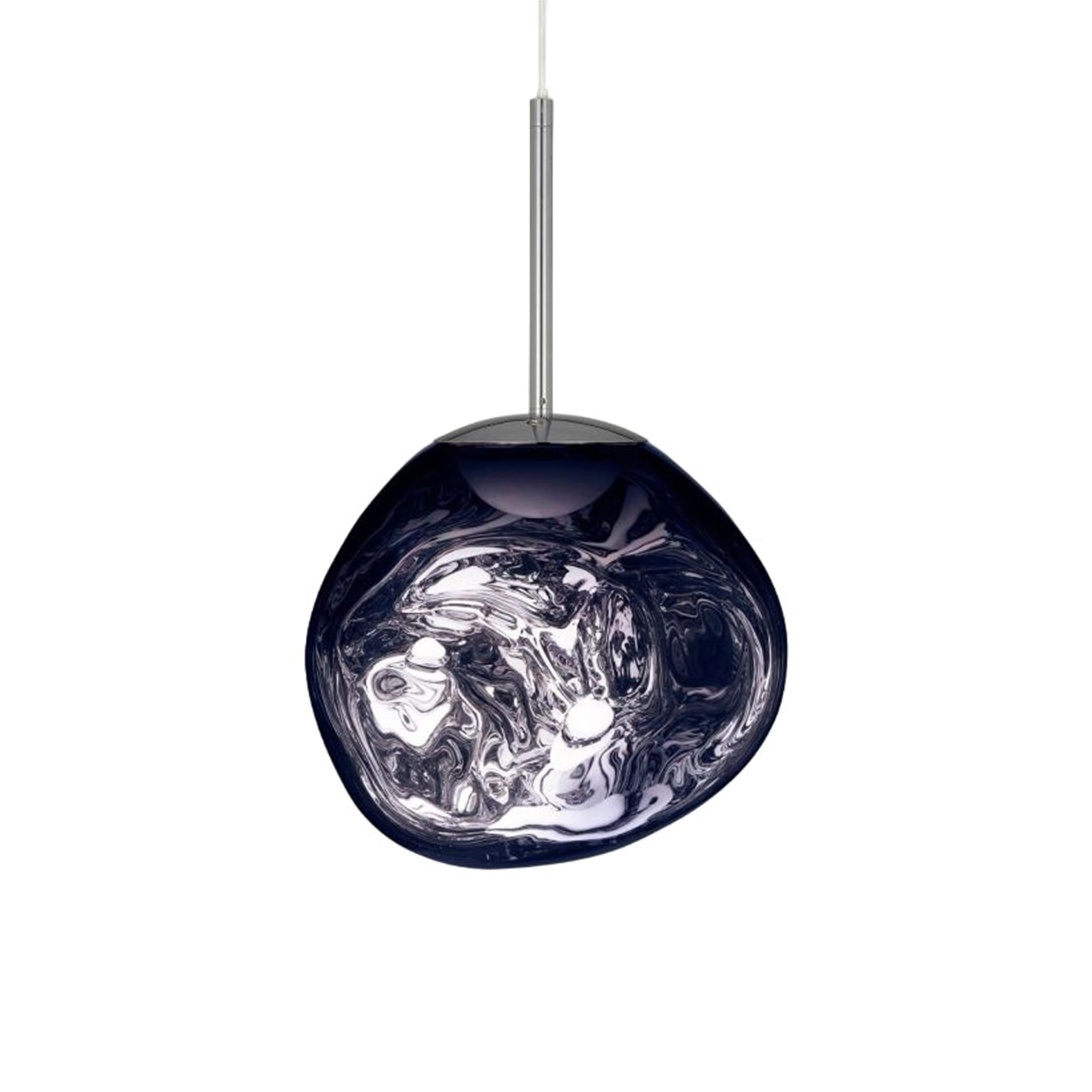Suspension mini-LED Molten Orb en polycarbonate et verre