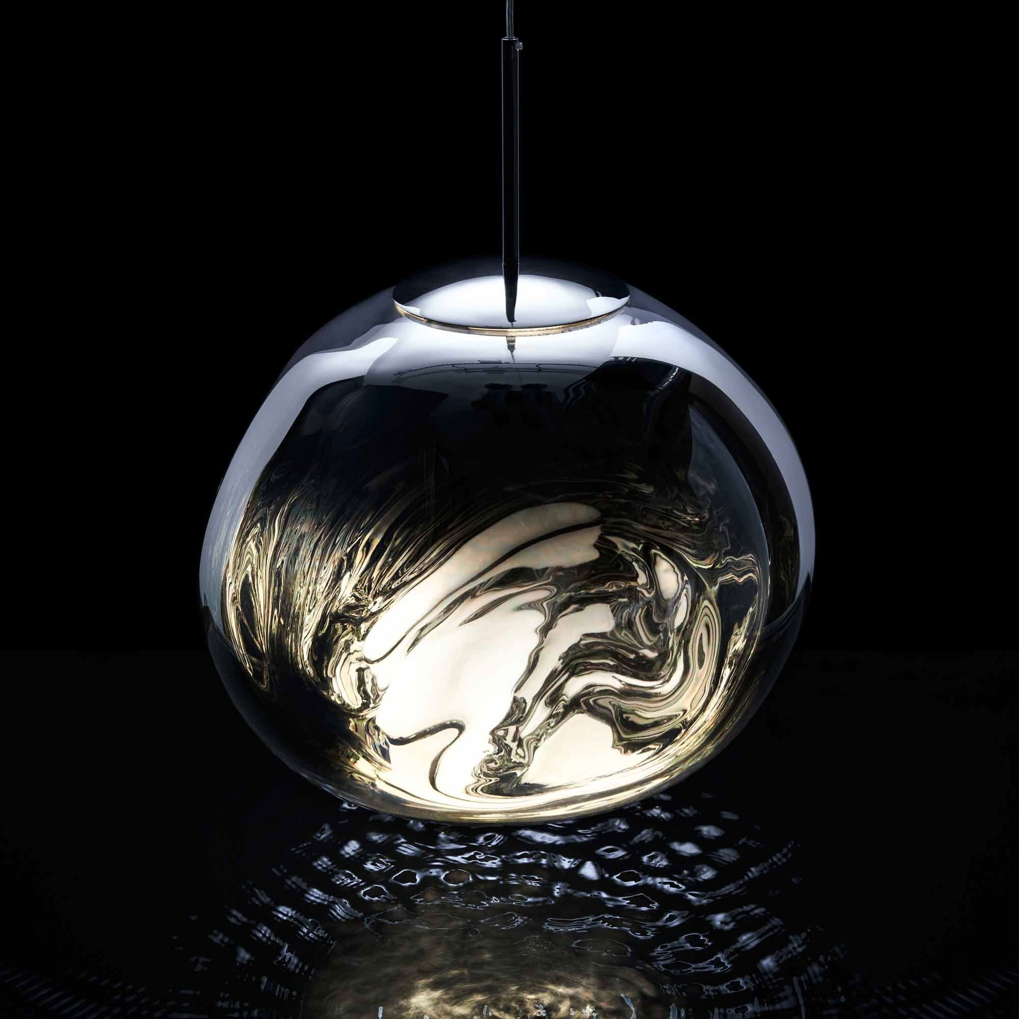 Suspension mini-LED Molten Orb en polycarbonate et verre