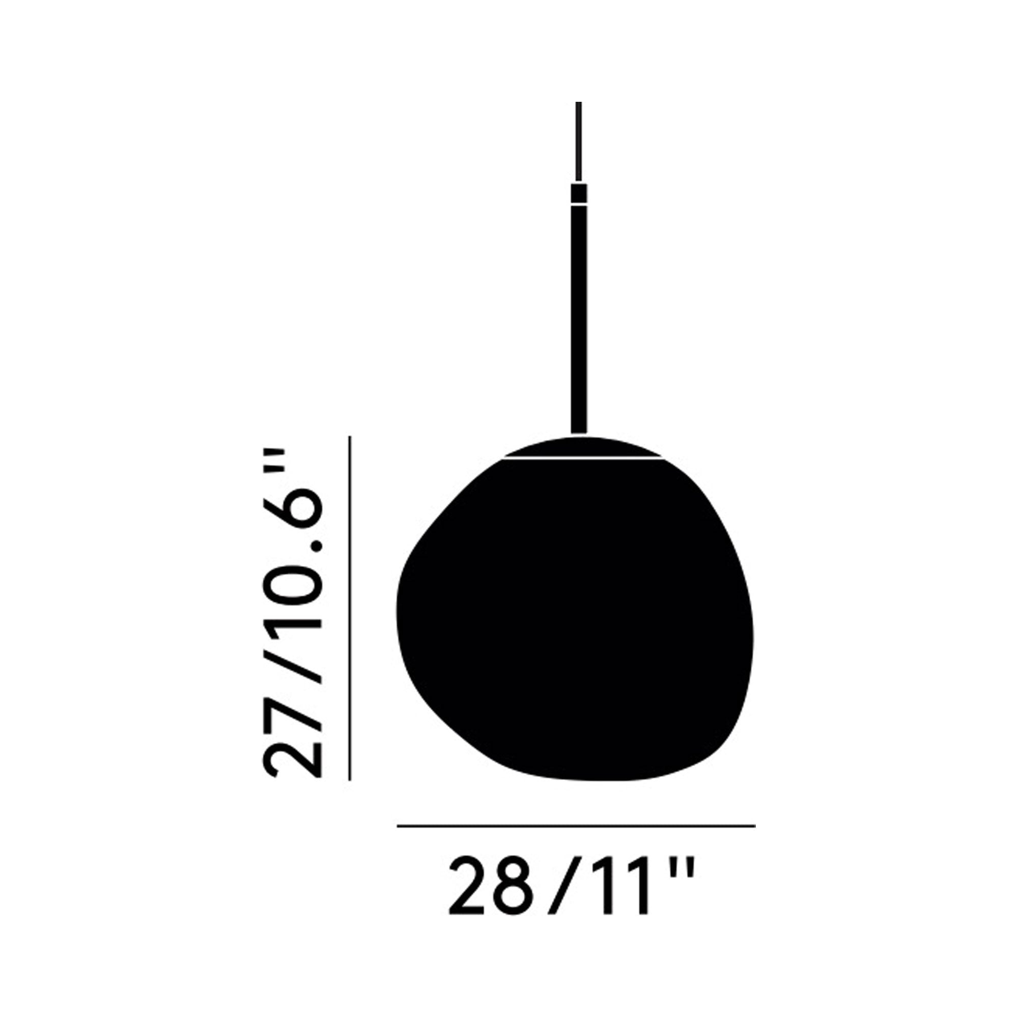Suspension mini-LED Molten Orb en polycarbonate et verre