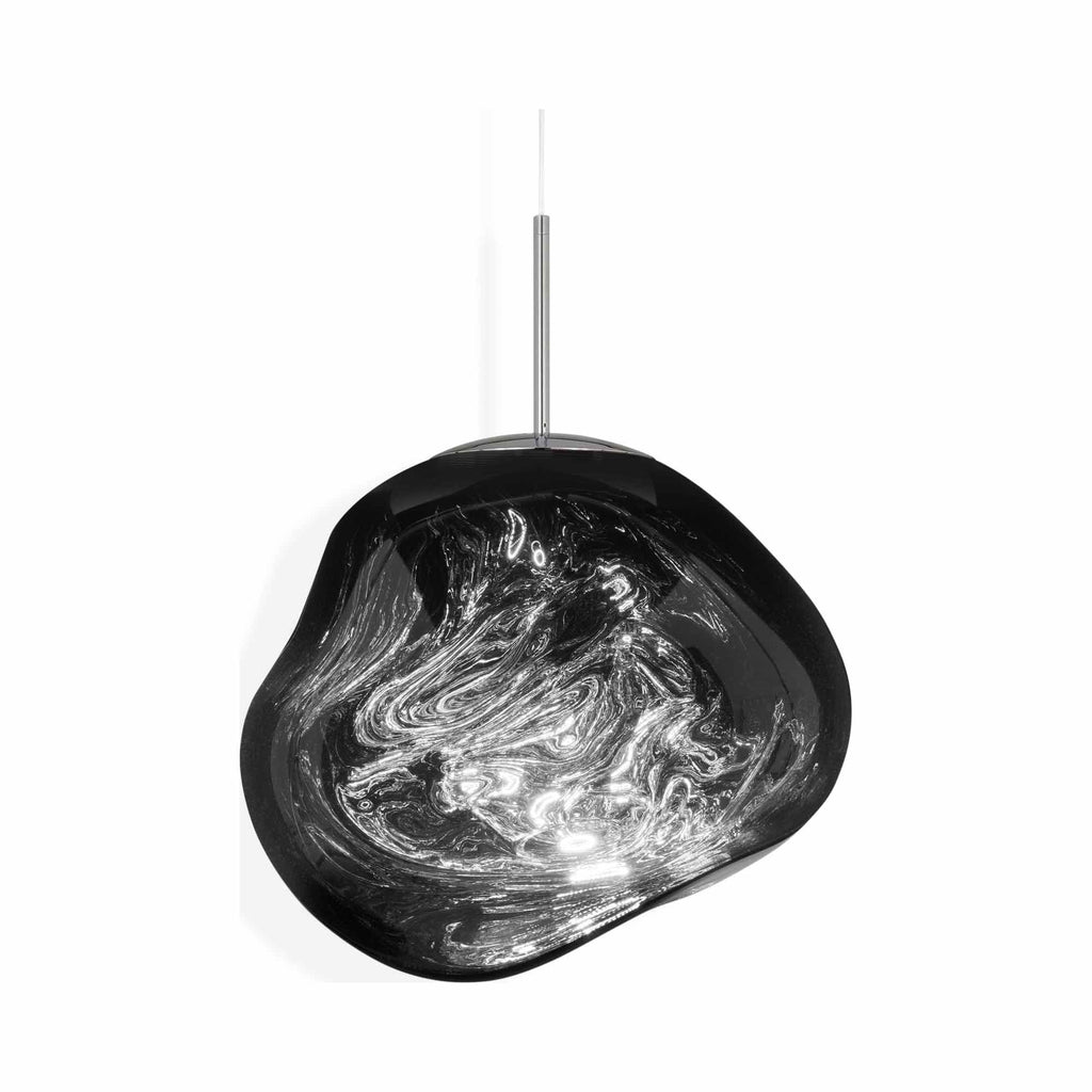 Suspension LED Molten Orb en polycarbonate et verre