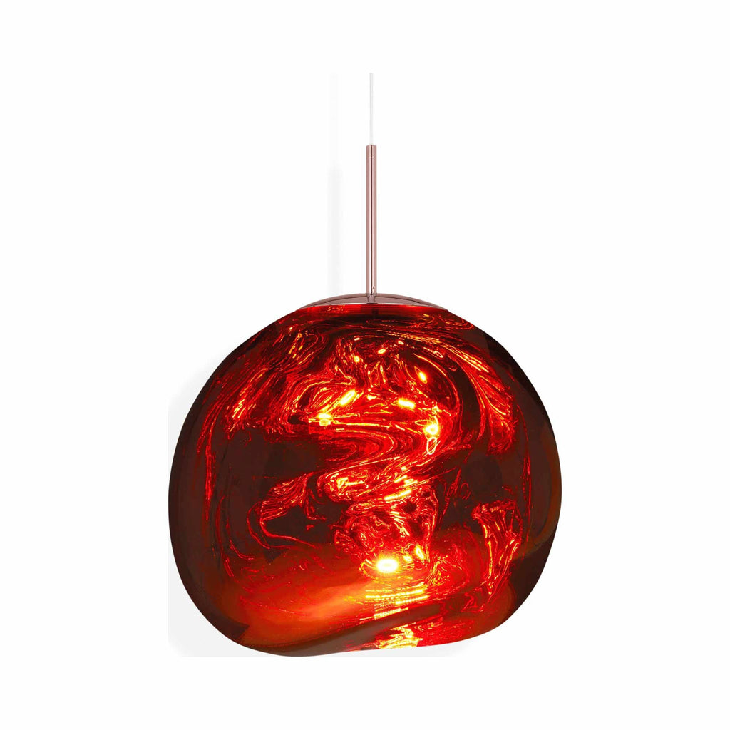 Suspension LED Molten Orb en polycarbonate et verre
