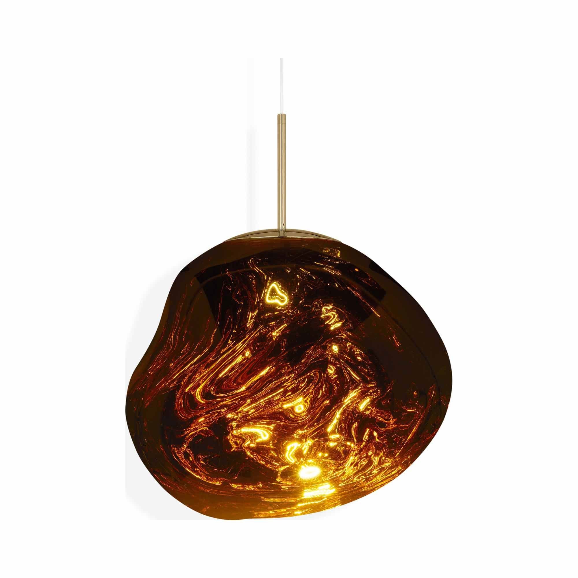 Suspension LED Molten Orb en polycarbonate et verre