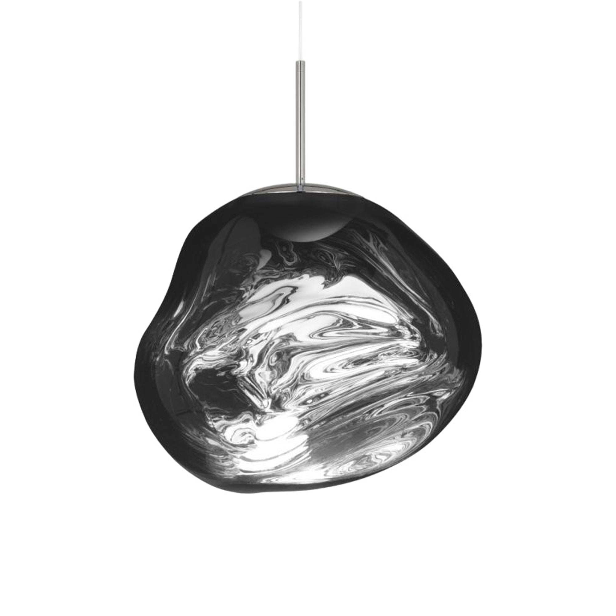 Suspension LED Molten Orb en polycarbonate et verre
