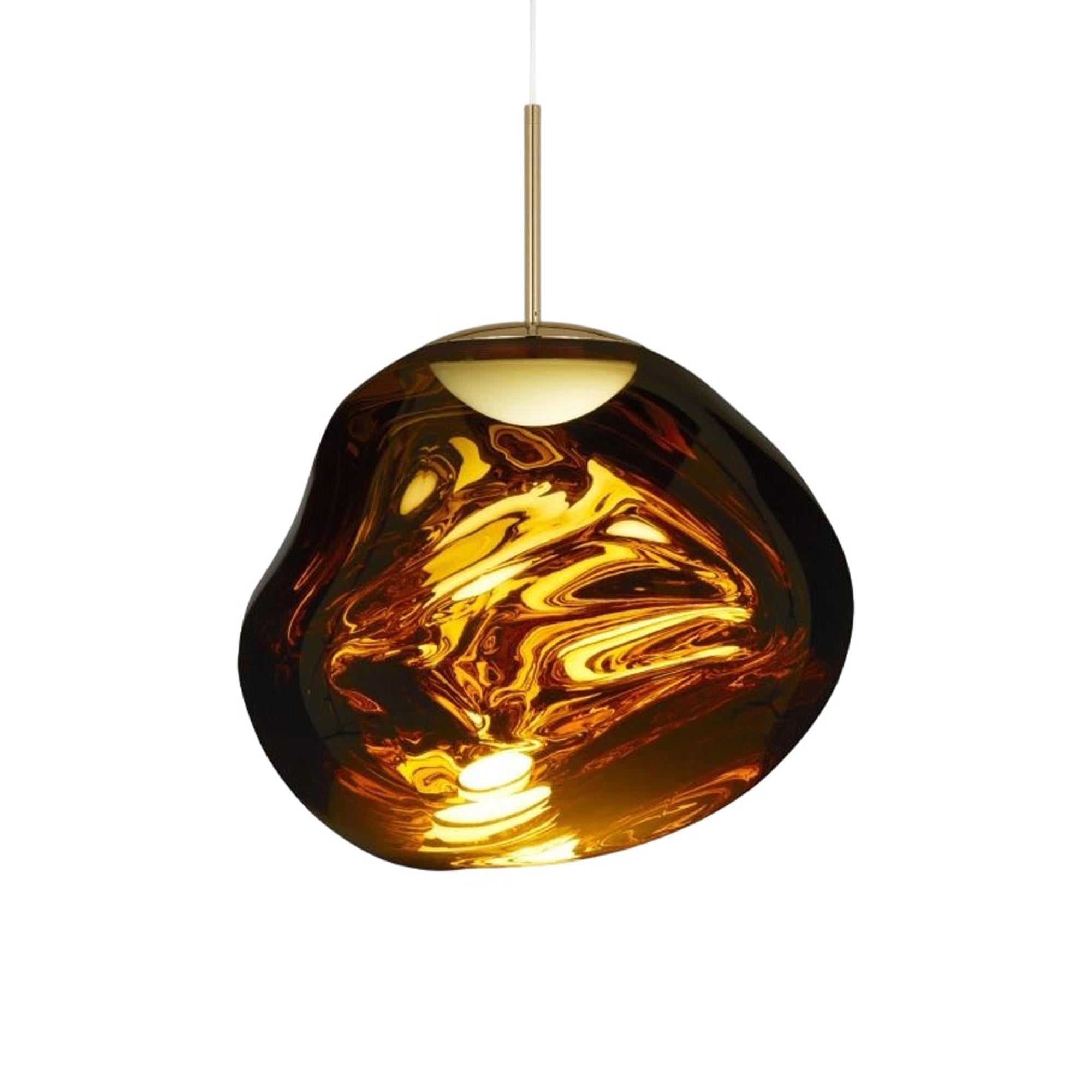 Suspension LED Molten Orb en polycarbonate et verre