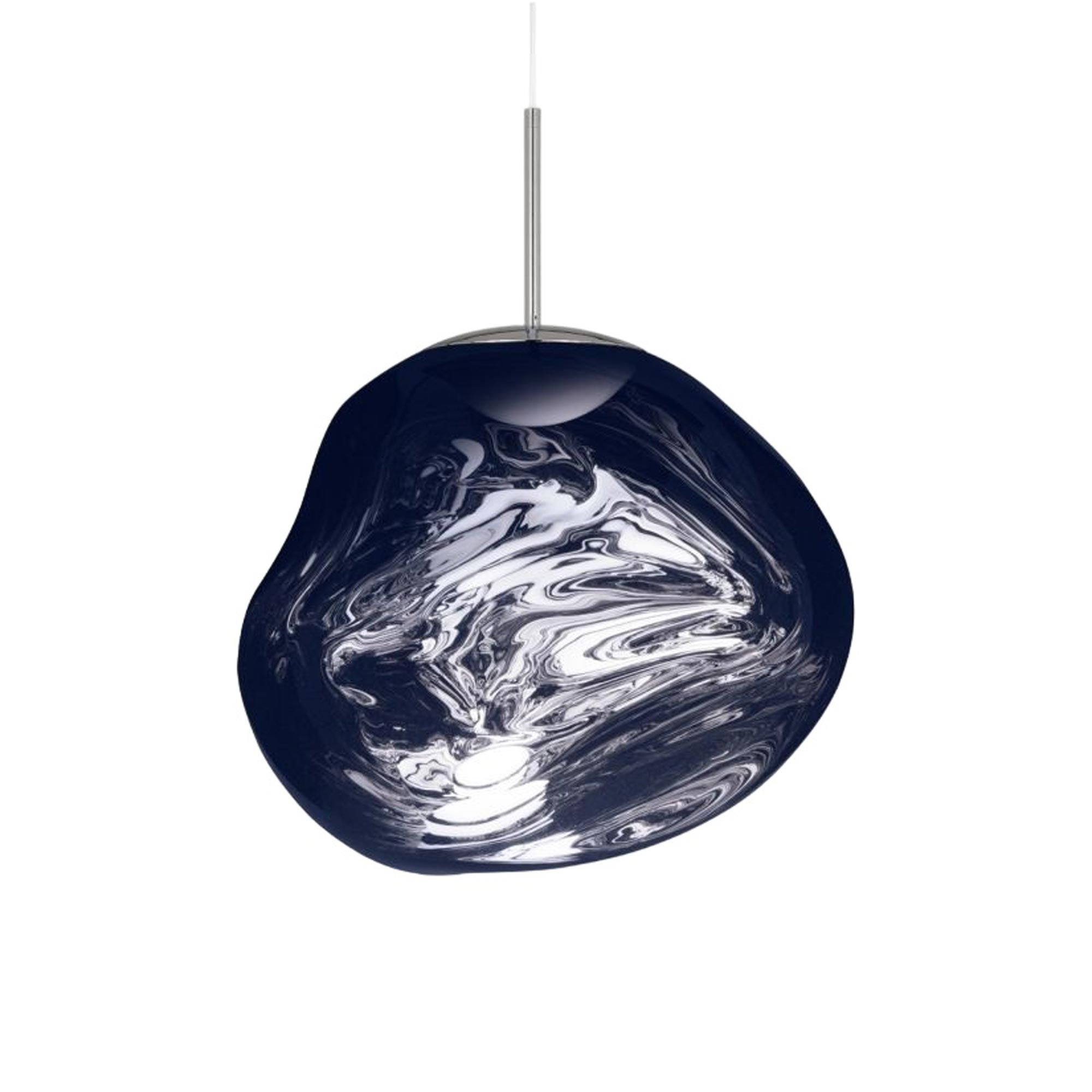 Suspension LED Molten Orb en polycarbonate et verre