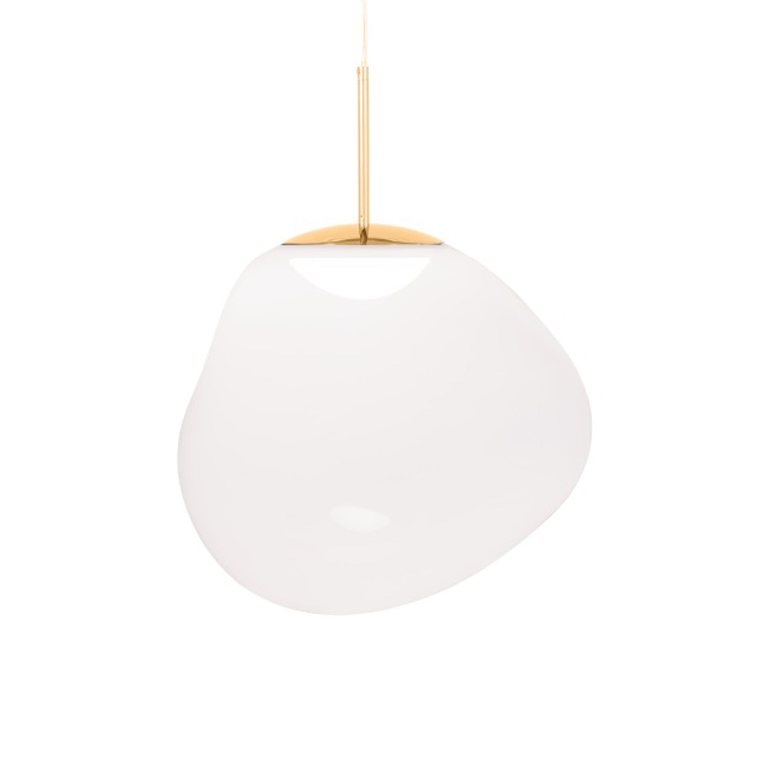 Suspension LED Molten Orb en polycarbonate et verre