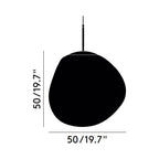 Suspension LED Molten Orb en polycarbonate et verre