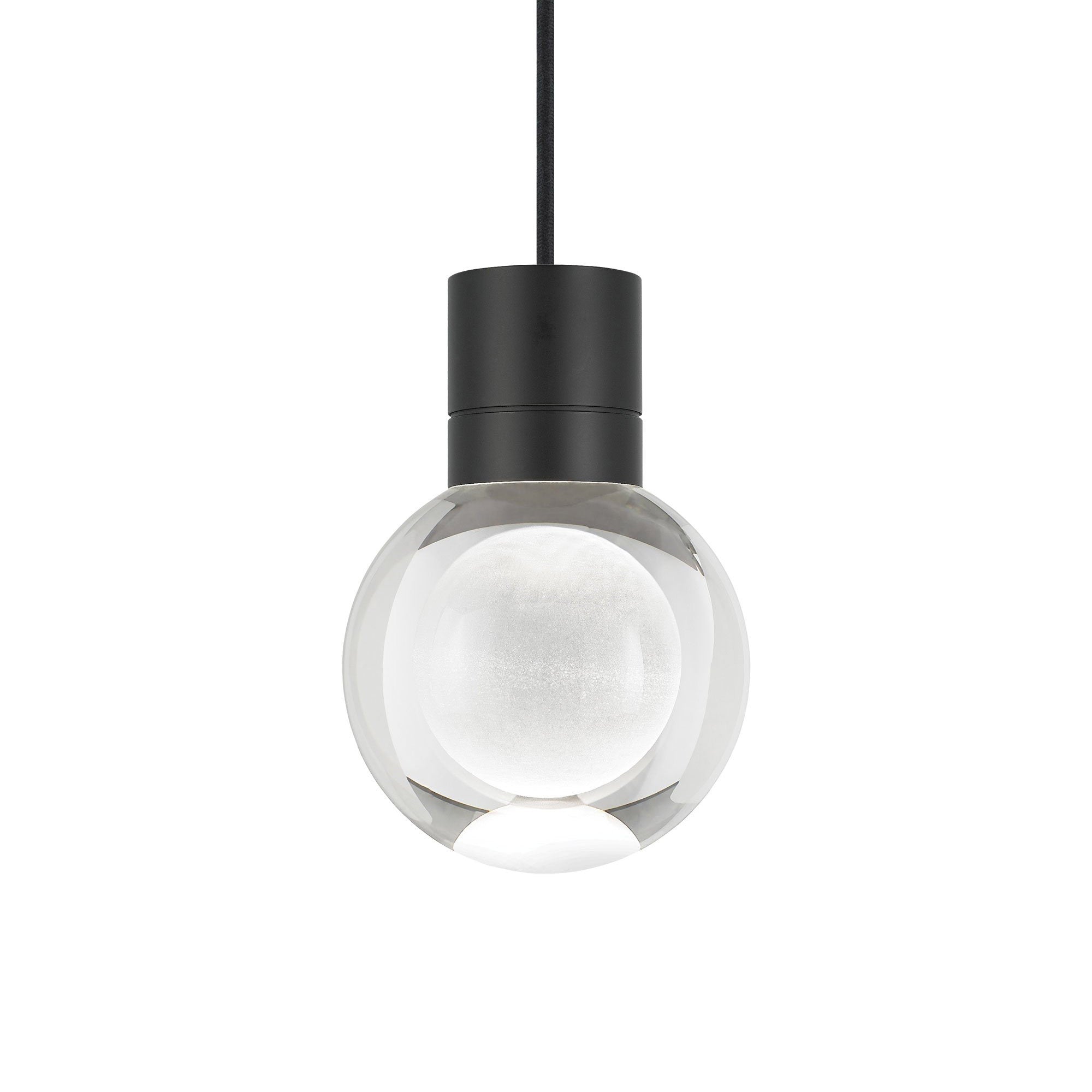 Suspension LED globe en cristal optique gravé au laser