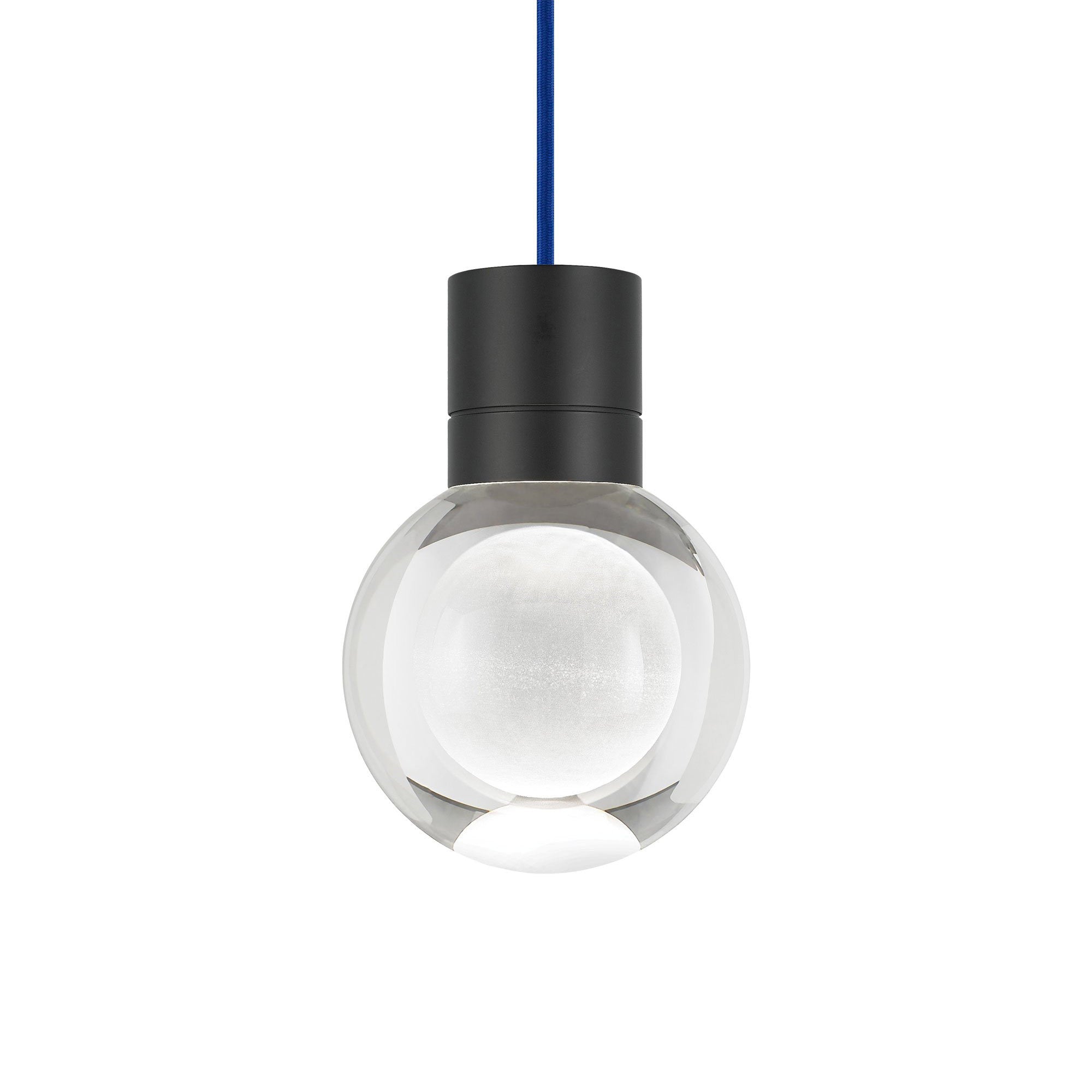 Suspension LED globe en cristal optique gravé au laser