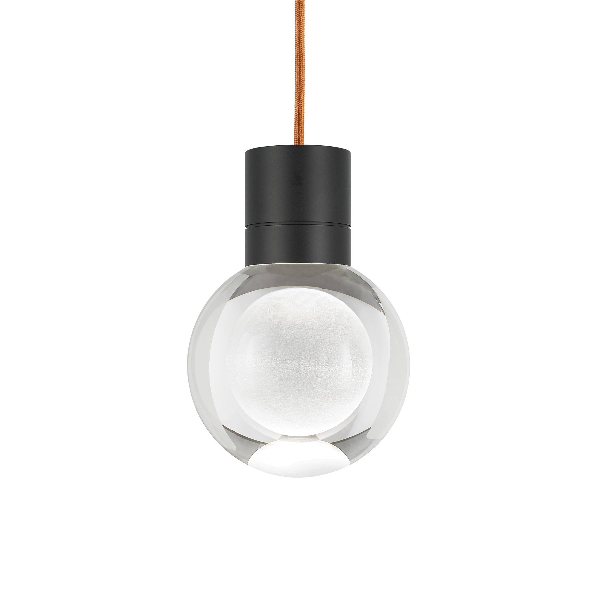 Suspension LED globe en cristal optique gravé au laser