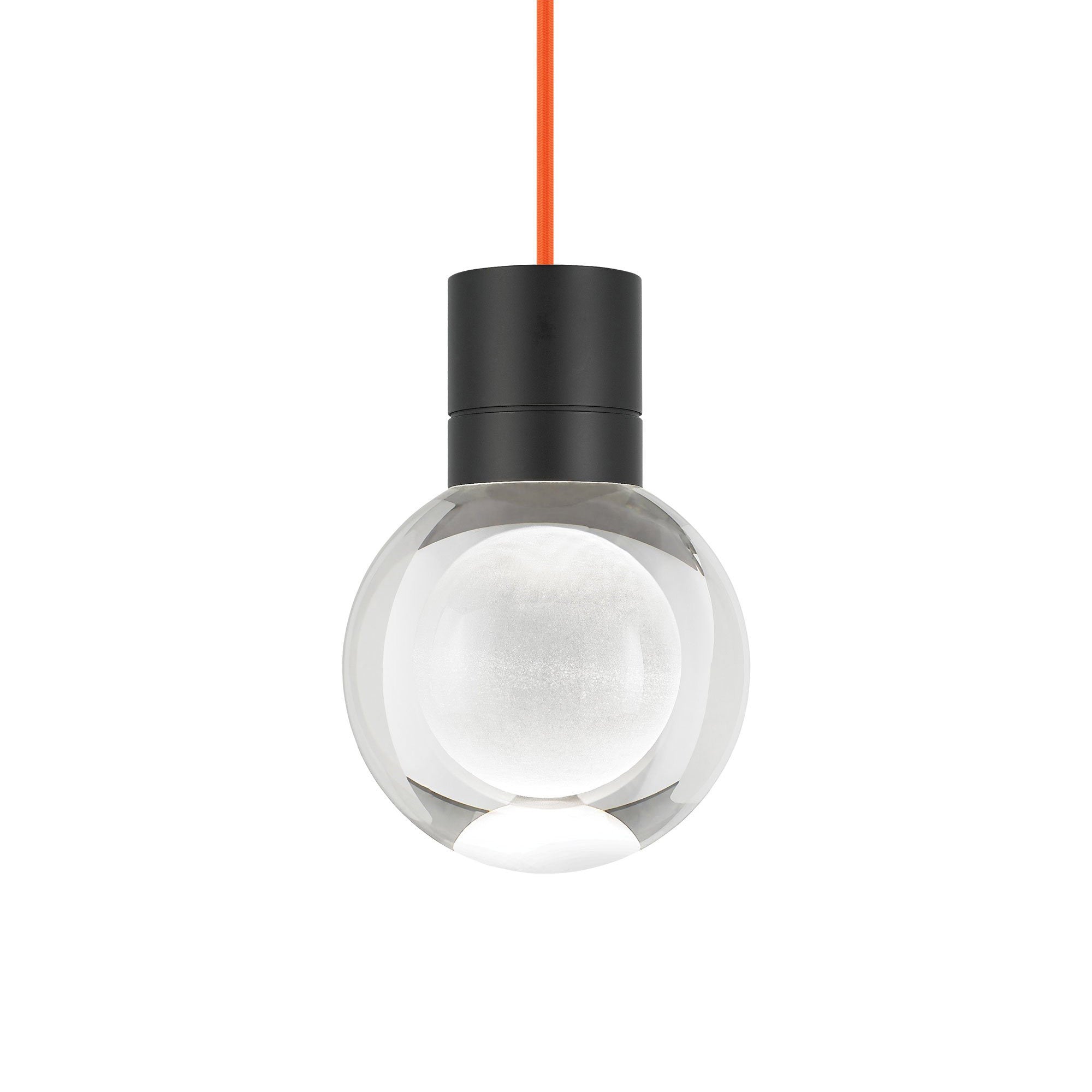 Suspension LED globe en cristal optique gravé au laser