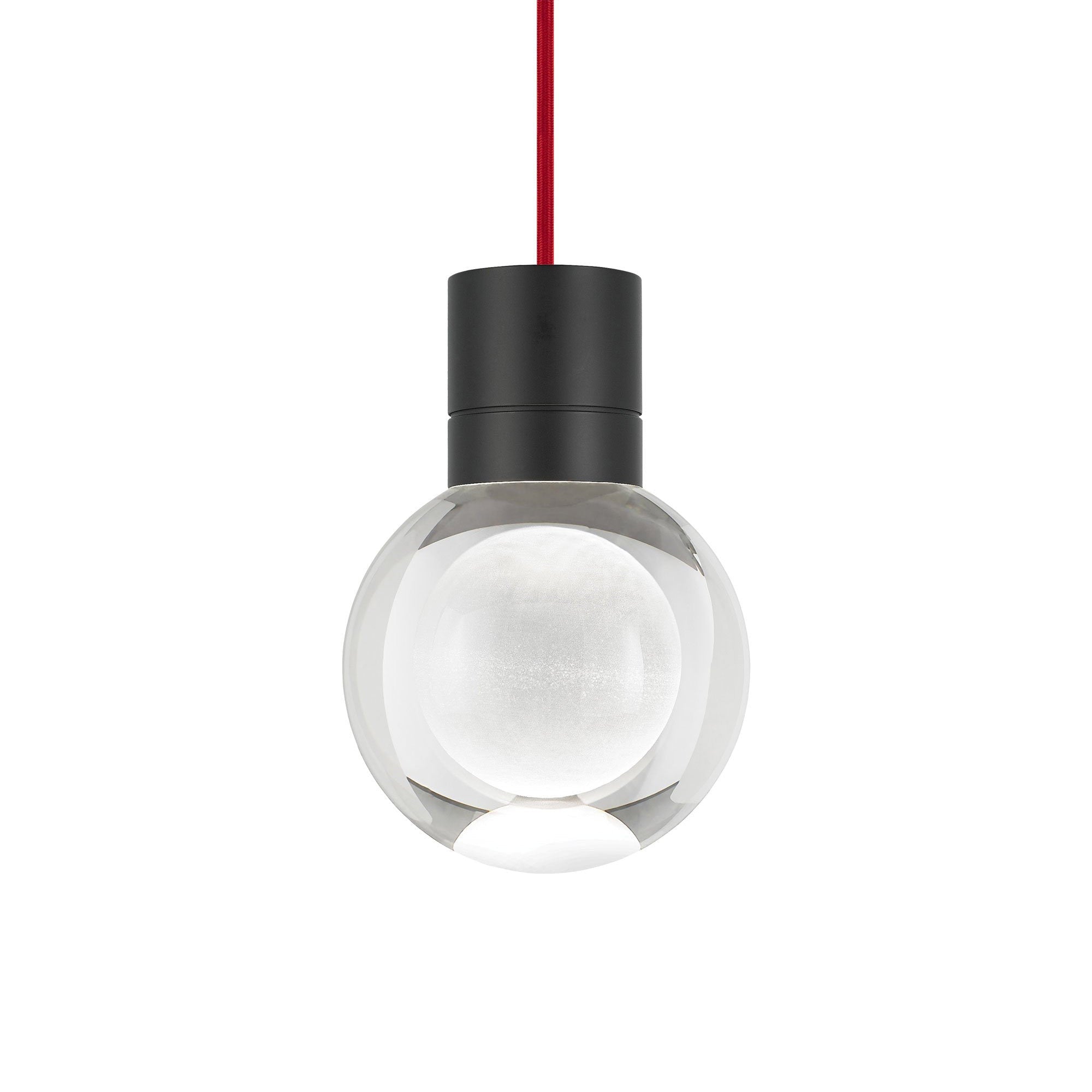 Suspension LED globe en cristal optique gravé au laser