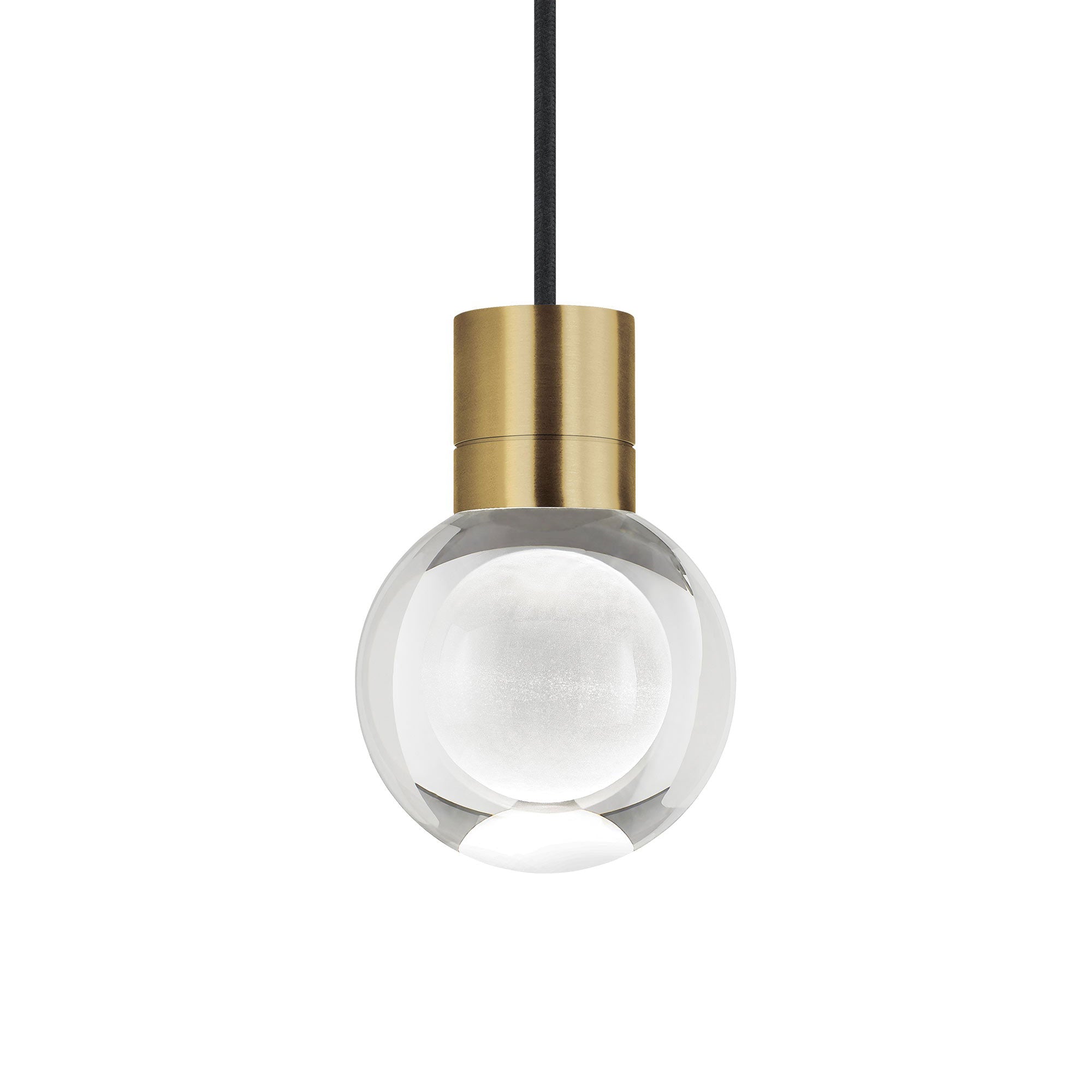 Suspension LED globe en cristal optique gravé au laser